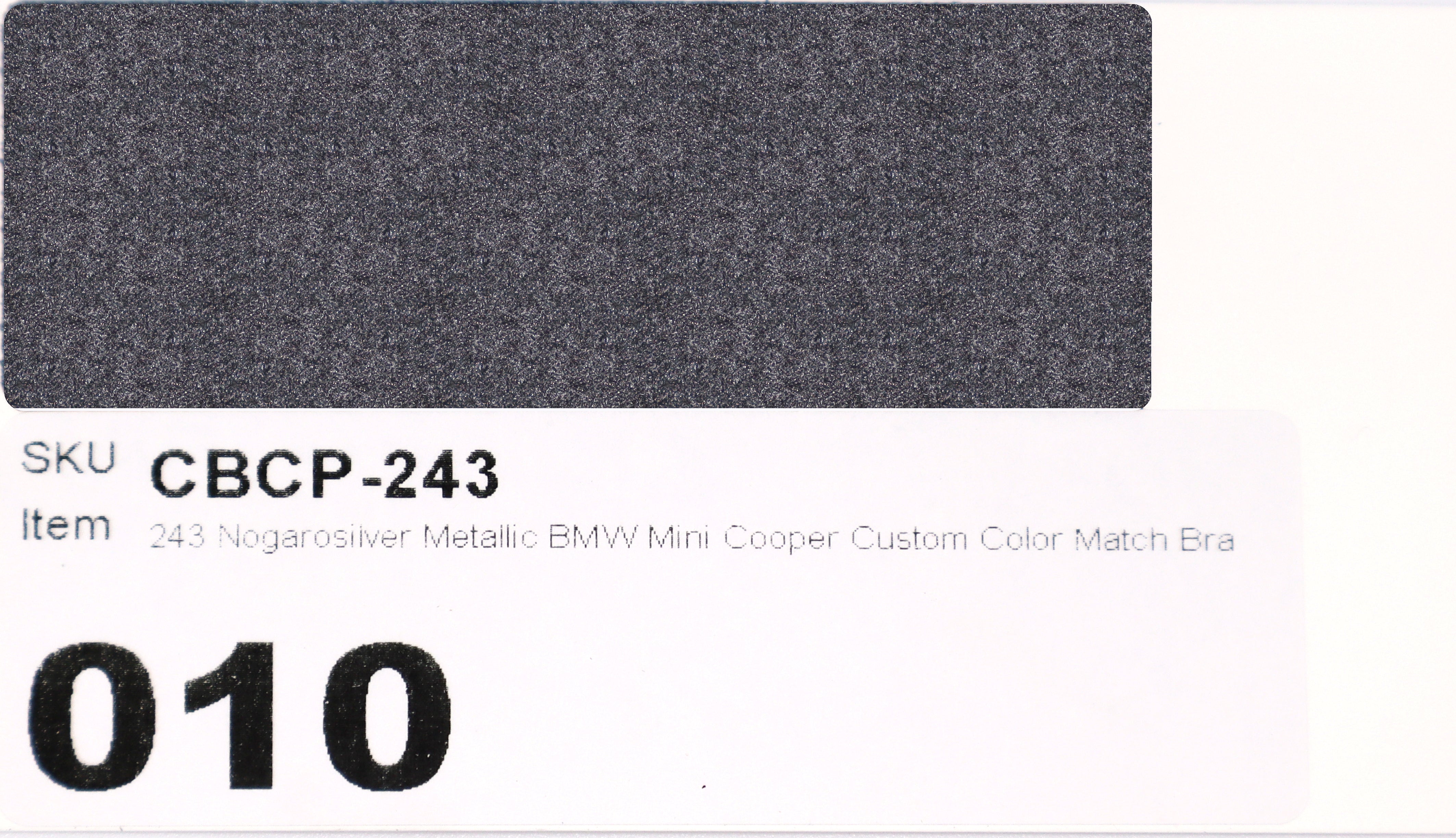 243 Nogarosilver Metallic BMW Mini Cooper Custom Color Match Brake Caliper Paint