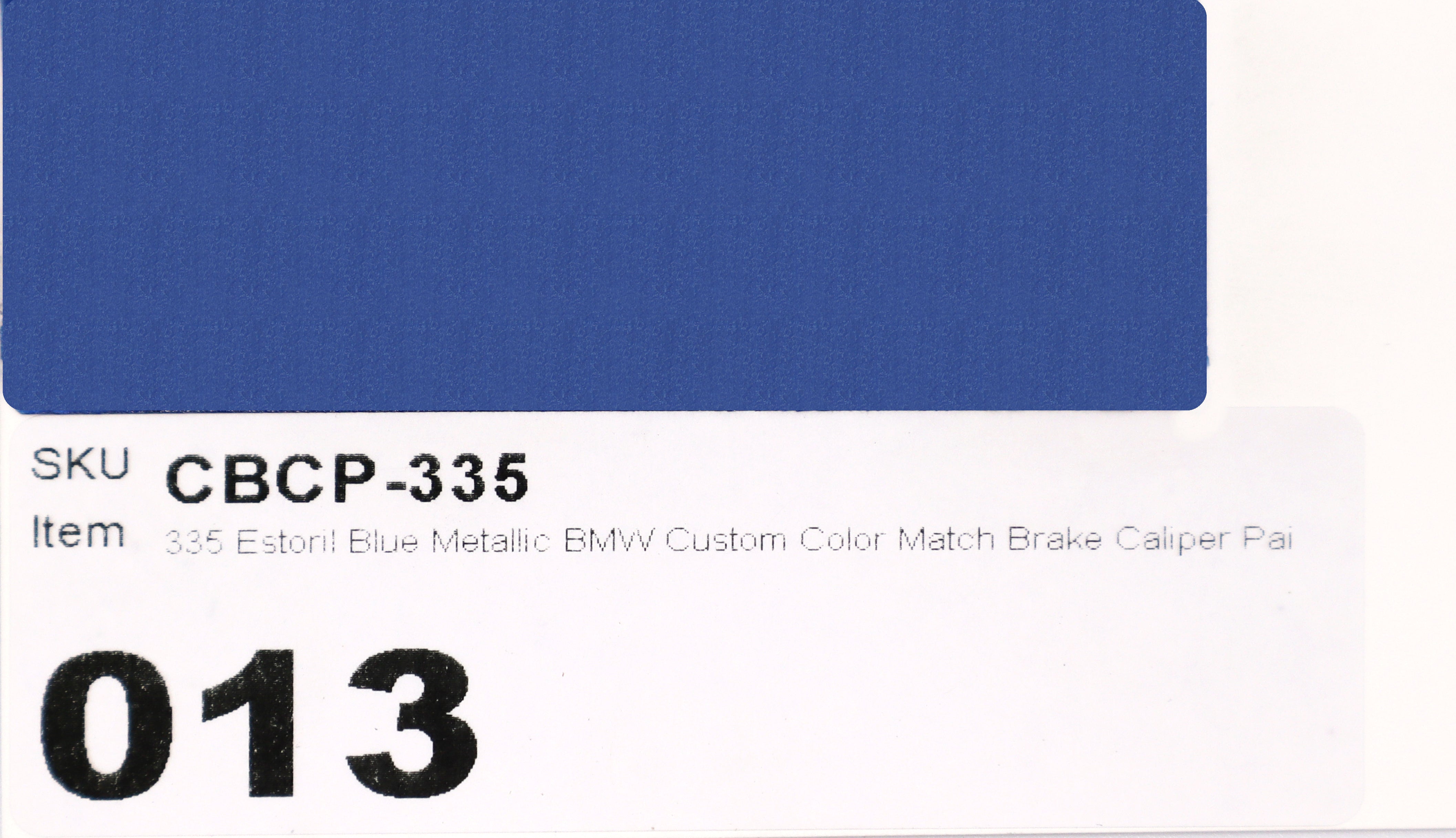 335 Estoril Blue Metallic BMW Custom Color Match Brake Caliper Paint