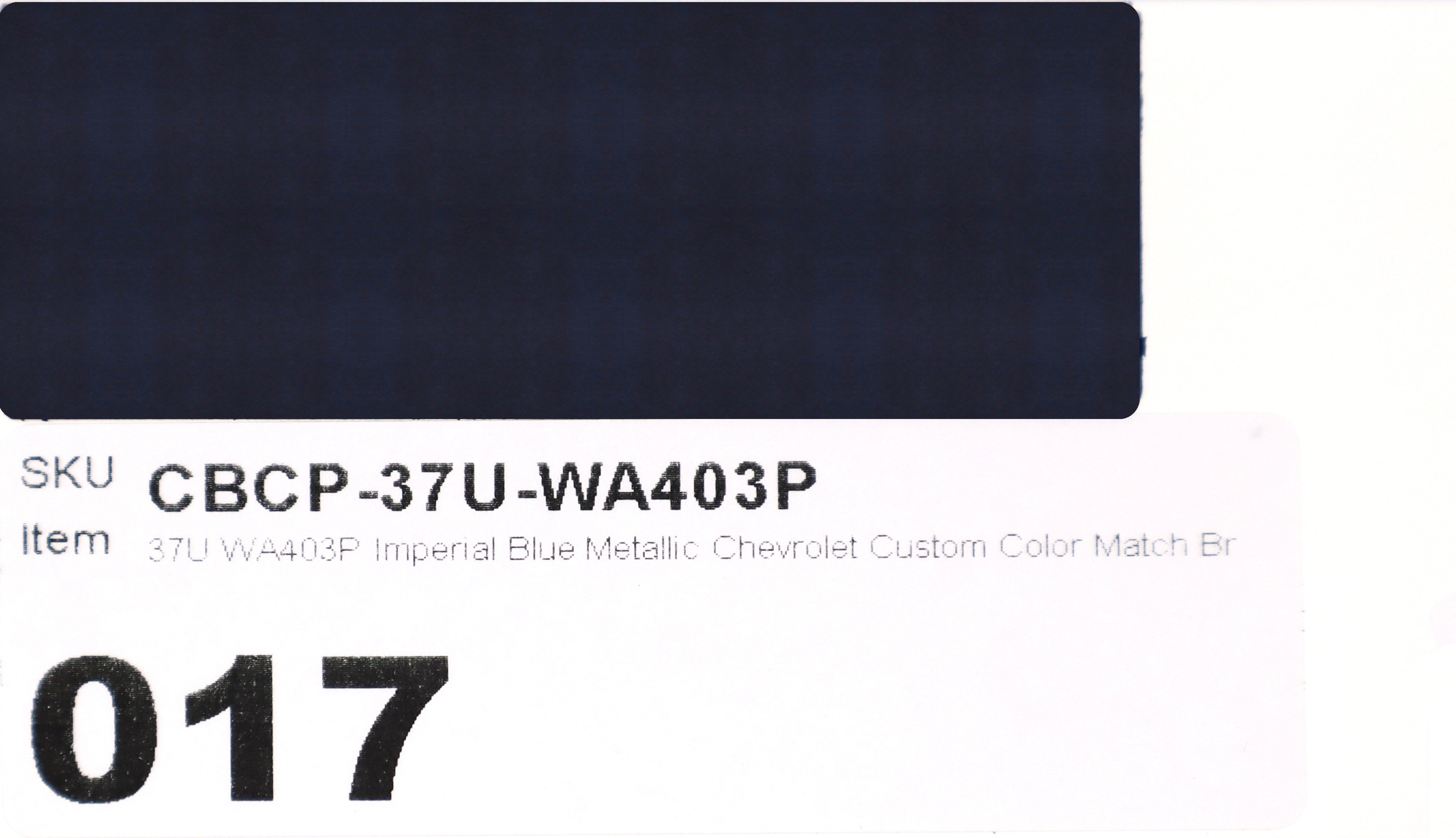 37U WA403P Imperial Blue Metallic Chevrolet Custom Color Match Brake Caliper Paint