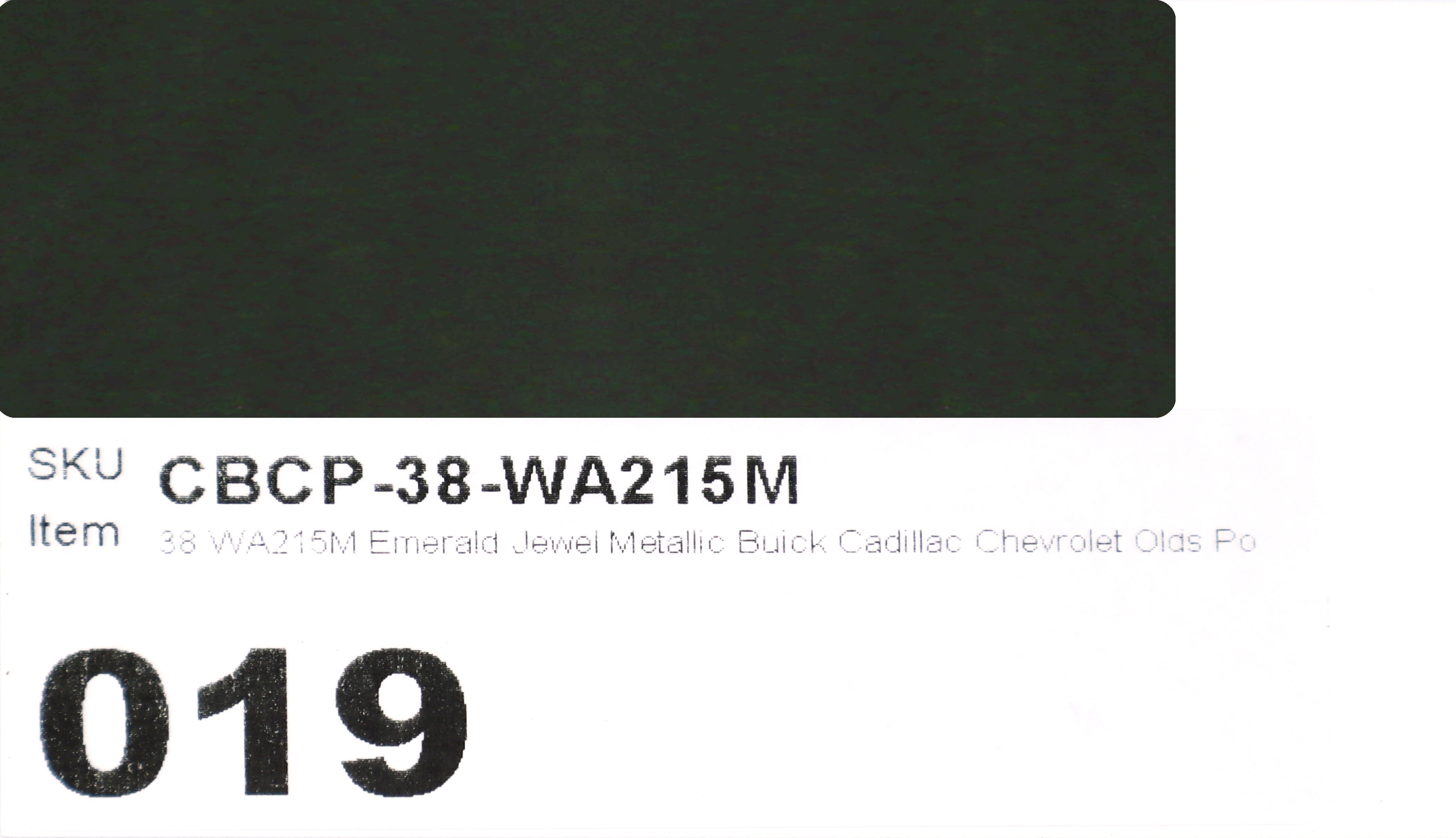 38 WA215M Emerald Jewel Metallic Buick Cadillac Chevrolet Olds Pontiac Saturn Brake Caliper Paint