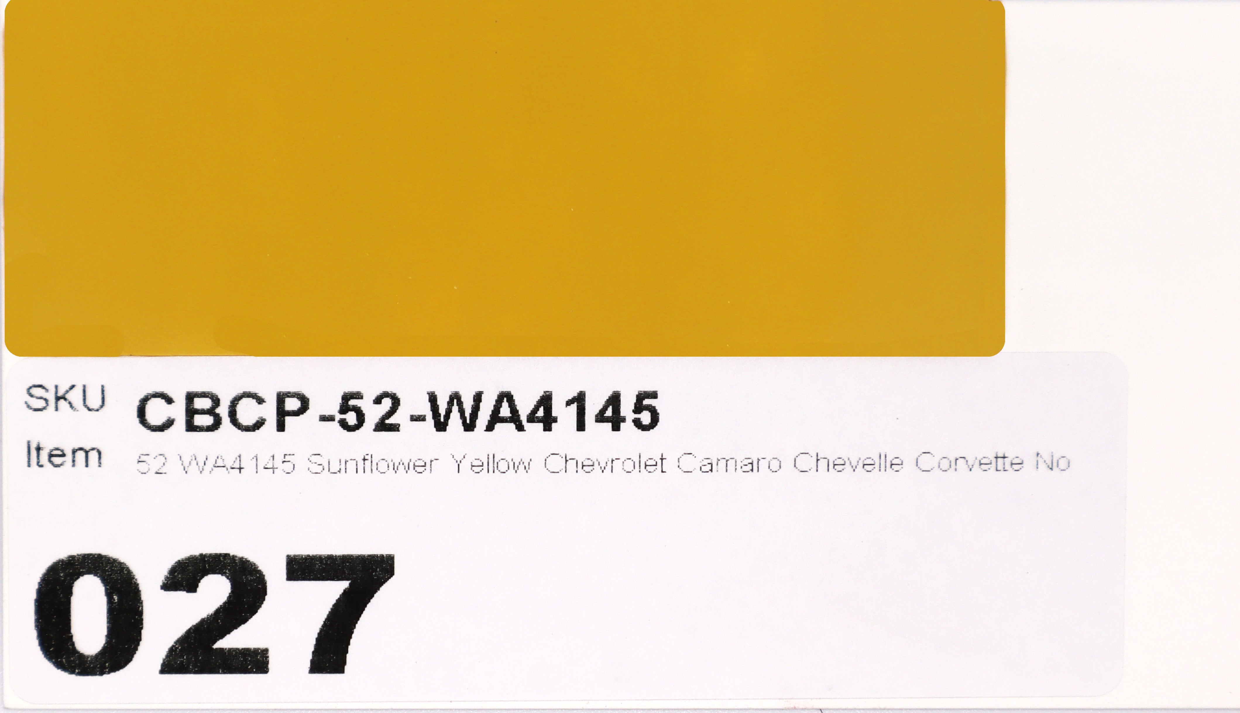 52 WA4145 Sunflower Yellow Chevrolet Camaro Chevelle Corvette Nova Custom Brake Caliper Paint