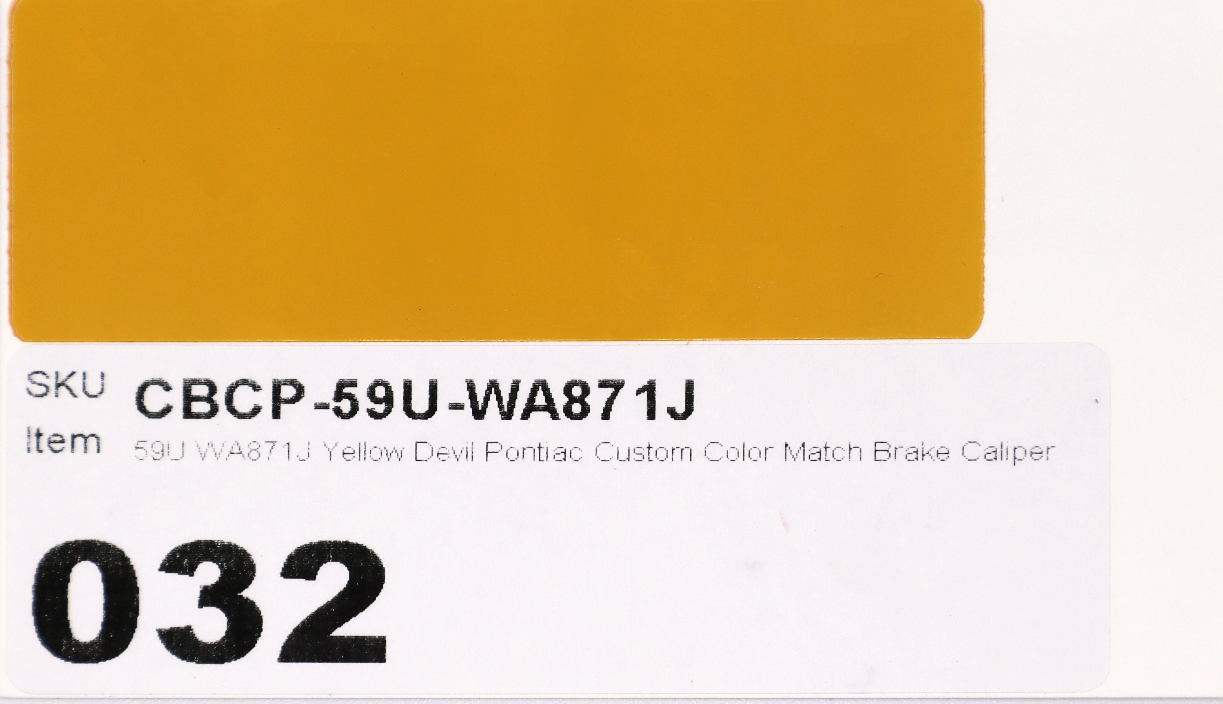 59U WA871J Yellow Devil Pontiac Custom Color Match Brake Caliper Paint