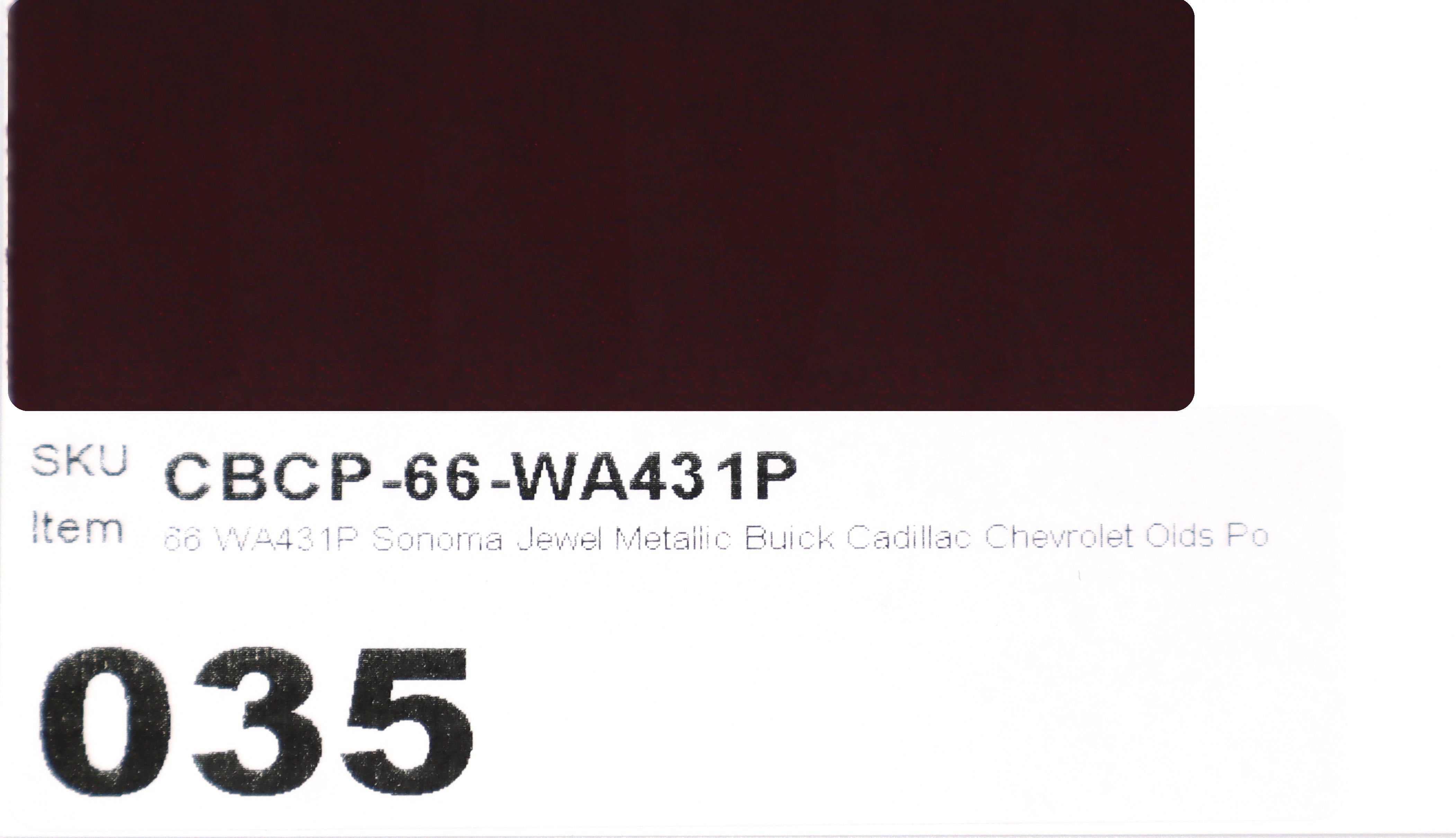 66 WA431P Sonoma Jewel Metallic Buick Cadillac Chevrolet Olds Pontiac Saturn Brake Caliper Paint
