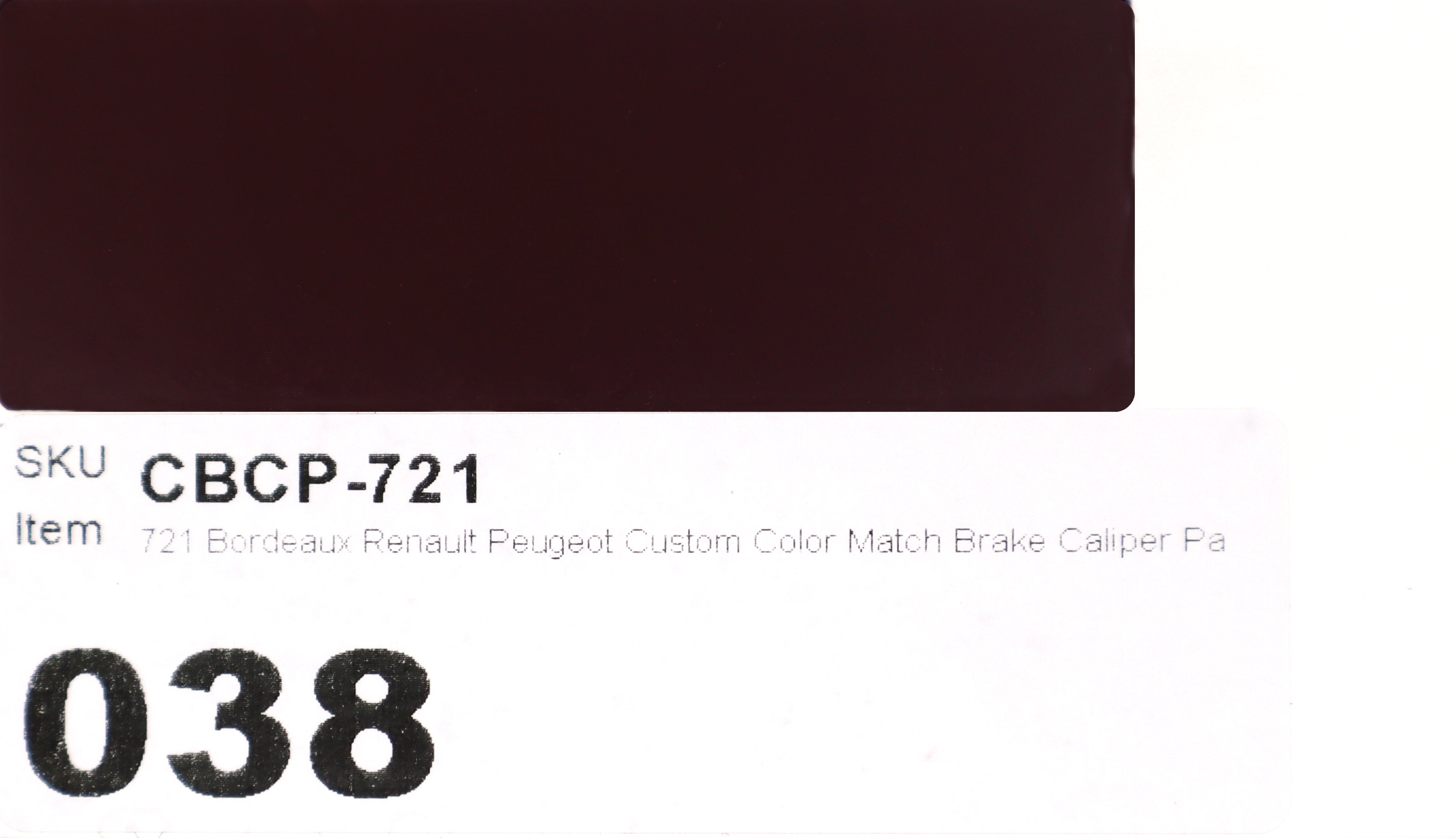 721 Bordeaux Renault Peugeot Custom Color Match Brake Caliper Paint