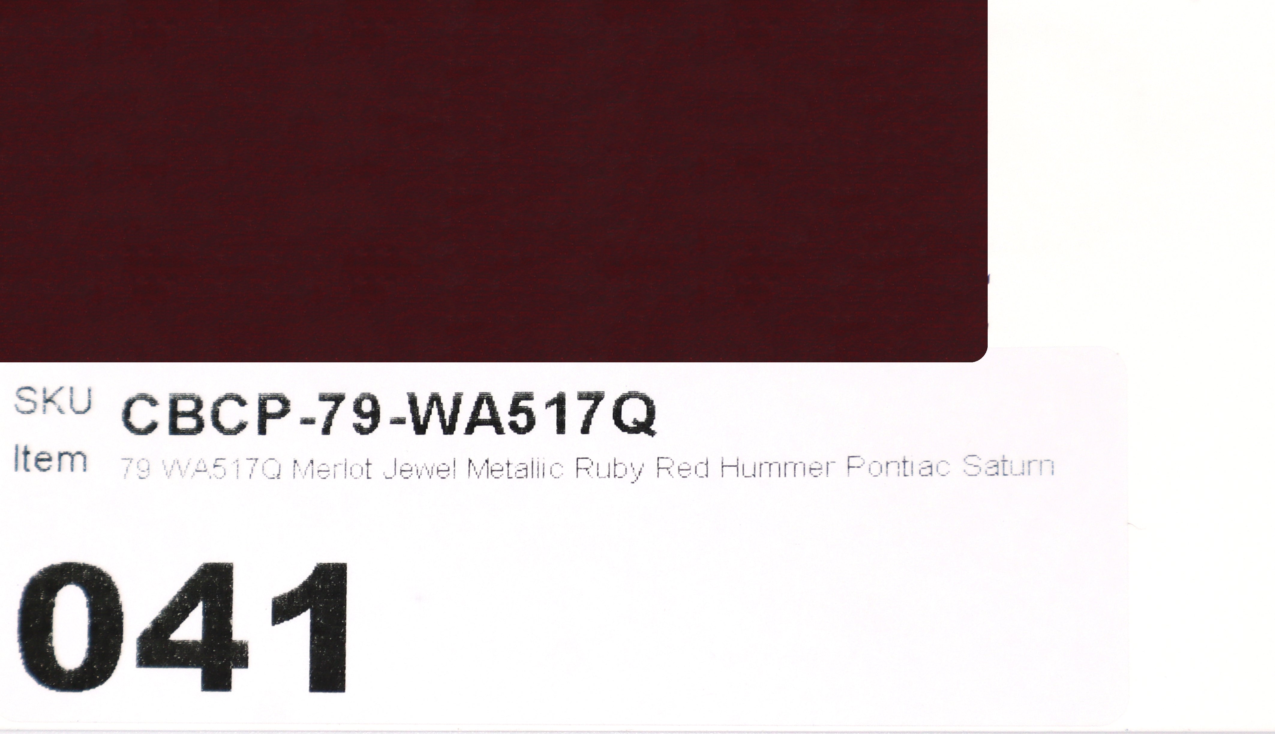 79 WA517Q Merlot Jewel Metallic Ruby Red Hummer Pontiac Saturn Custom Brake Caliper Paint