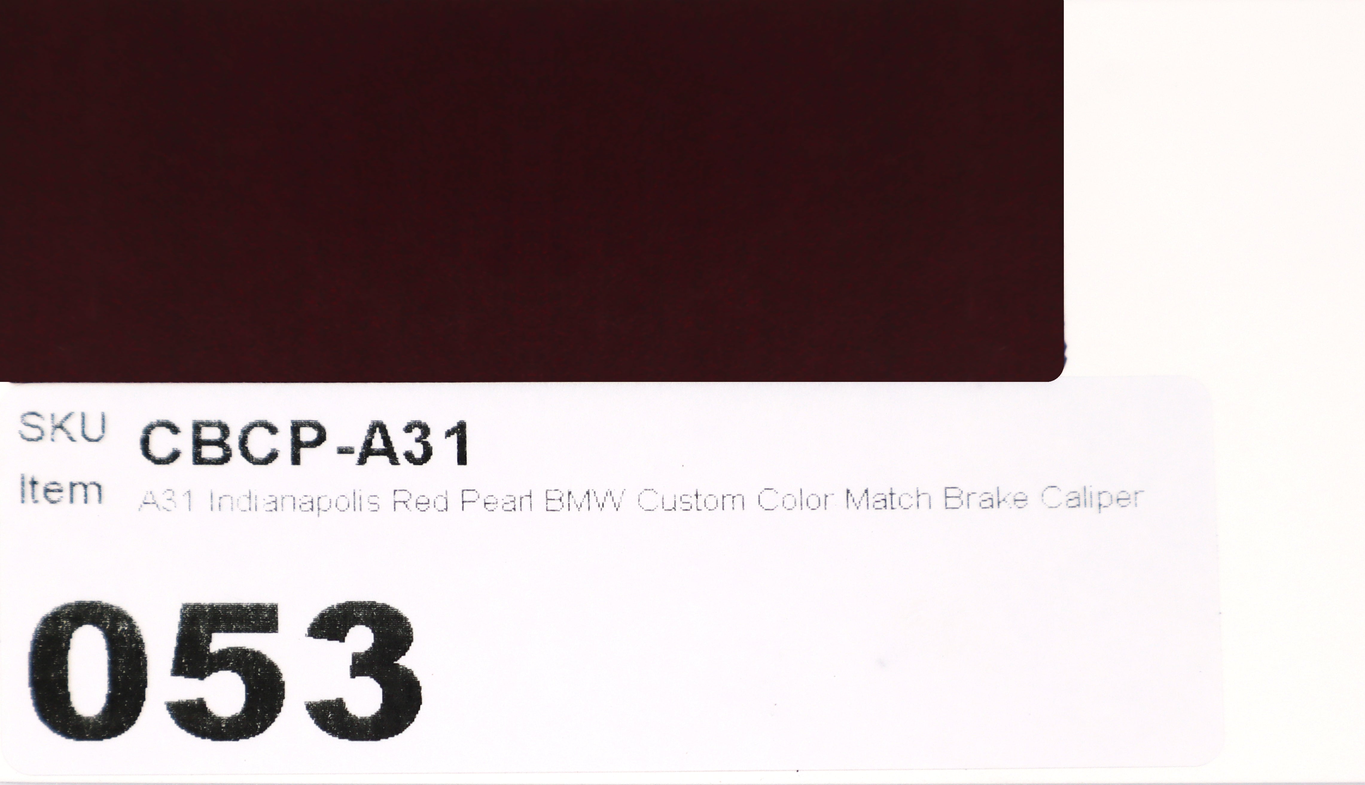 A31 Indianapolis Red Pearl BMW Custom Color Match Brake Caliper Paint