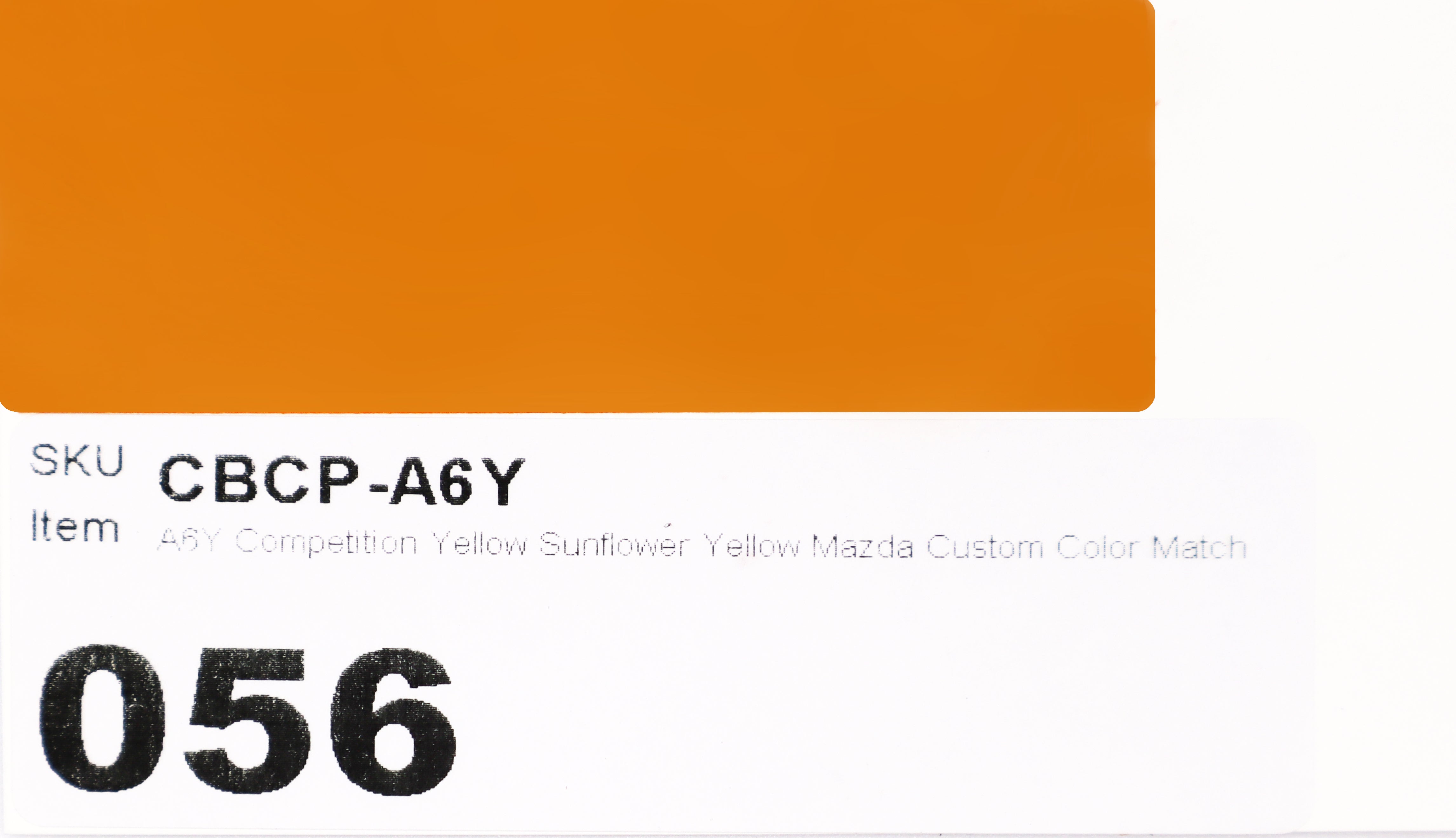 A6Y Competition Yellow Sunflower Yellow Mazda Custom Color Match Brake Caliper Paint