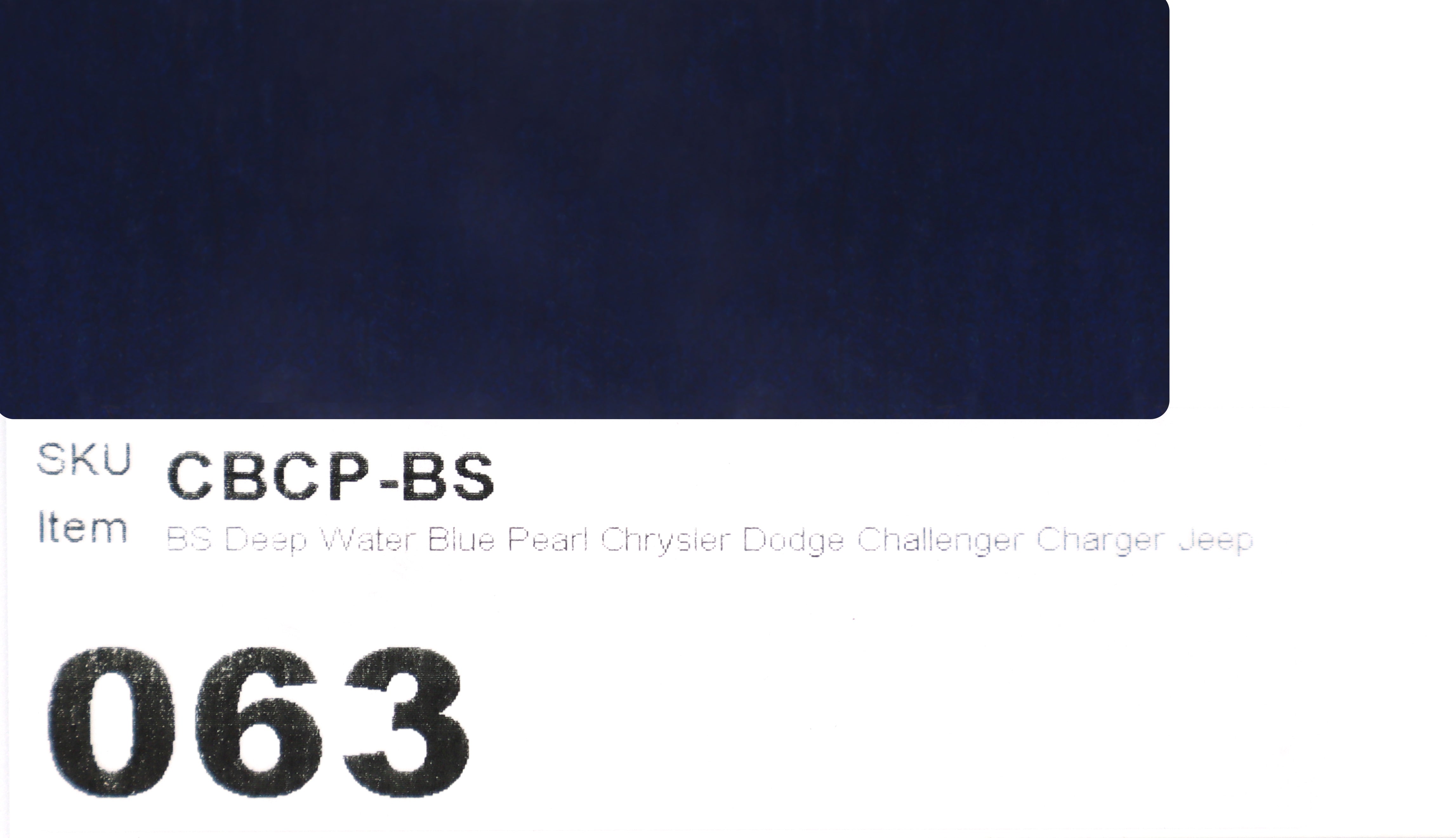 BS Deep Water Blue Pearl Chrysler Dodge Challenger Charger Jeep Custom Brake Caliper Paint