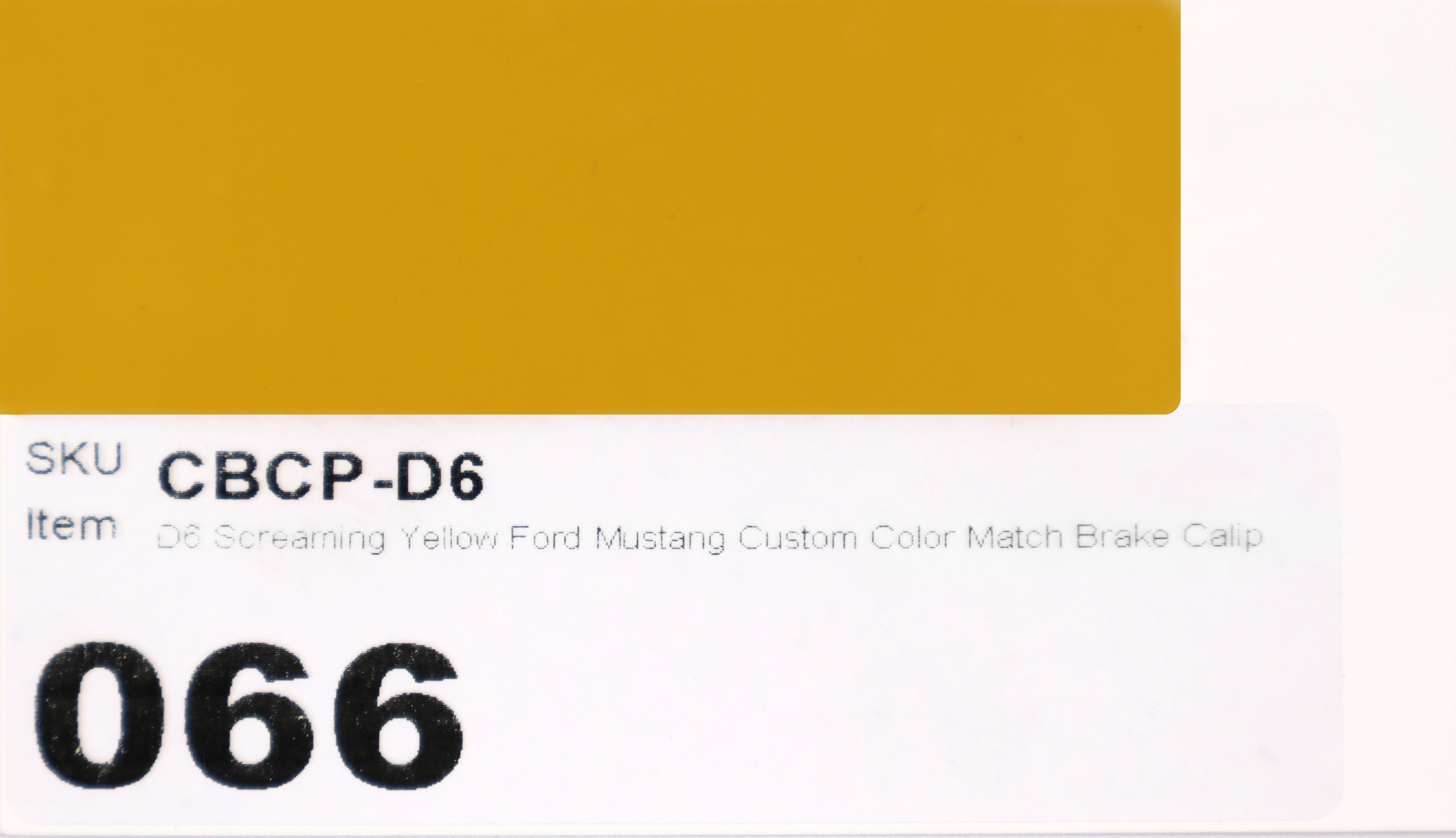 D6 Screaming Yellow Ford Mustang Custom Color Match Brake Caliper Paint