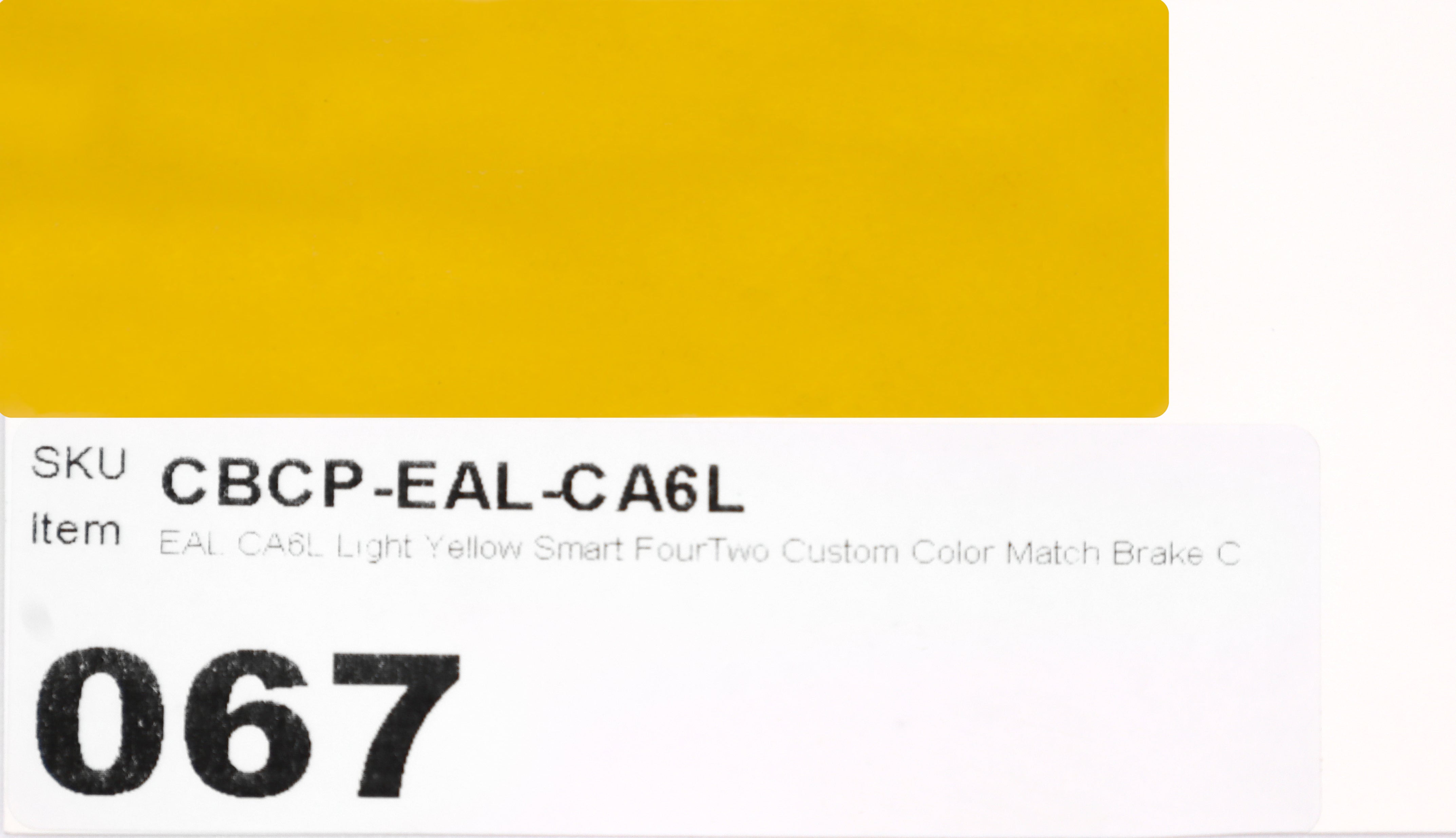 EAL CA6L Light Yellow Smart FourTwo Custom Color Match Brake Caliper Paint