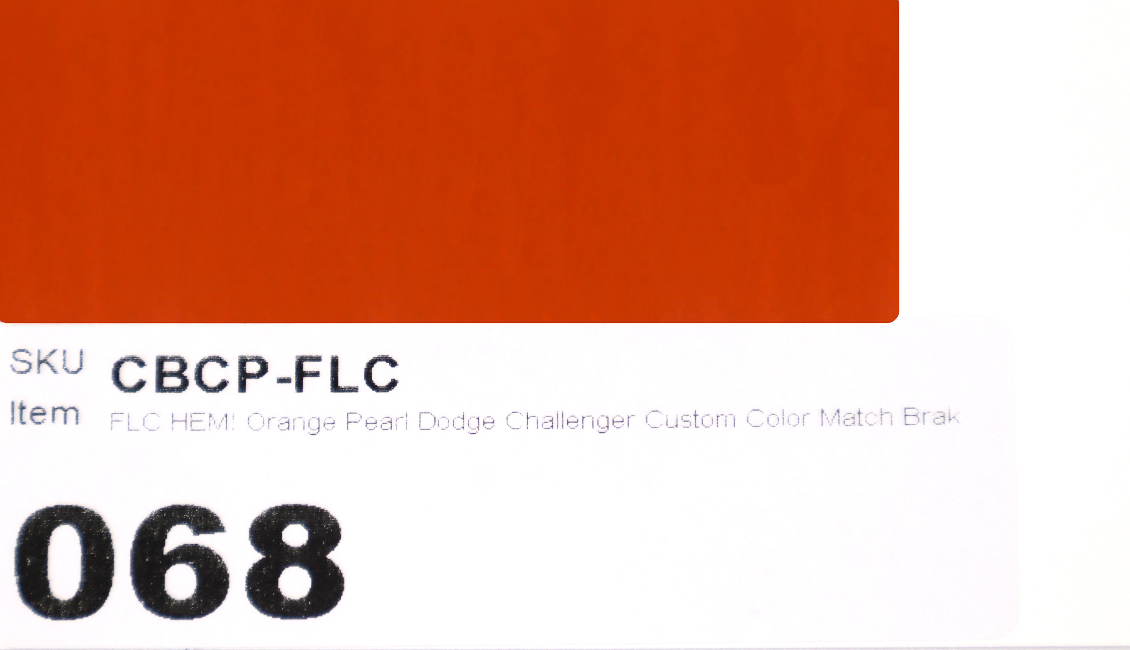 FLC HEMI Orange Pearl Dodge Challenger Custom Color Match Brake Caliper Paint