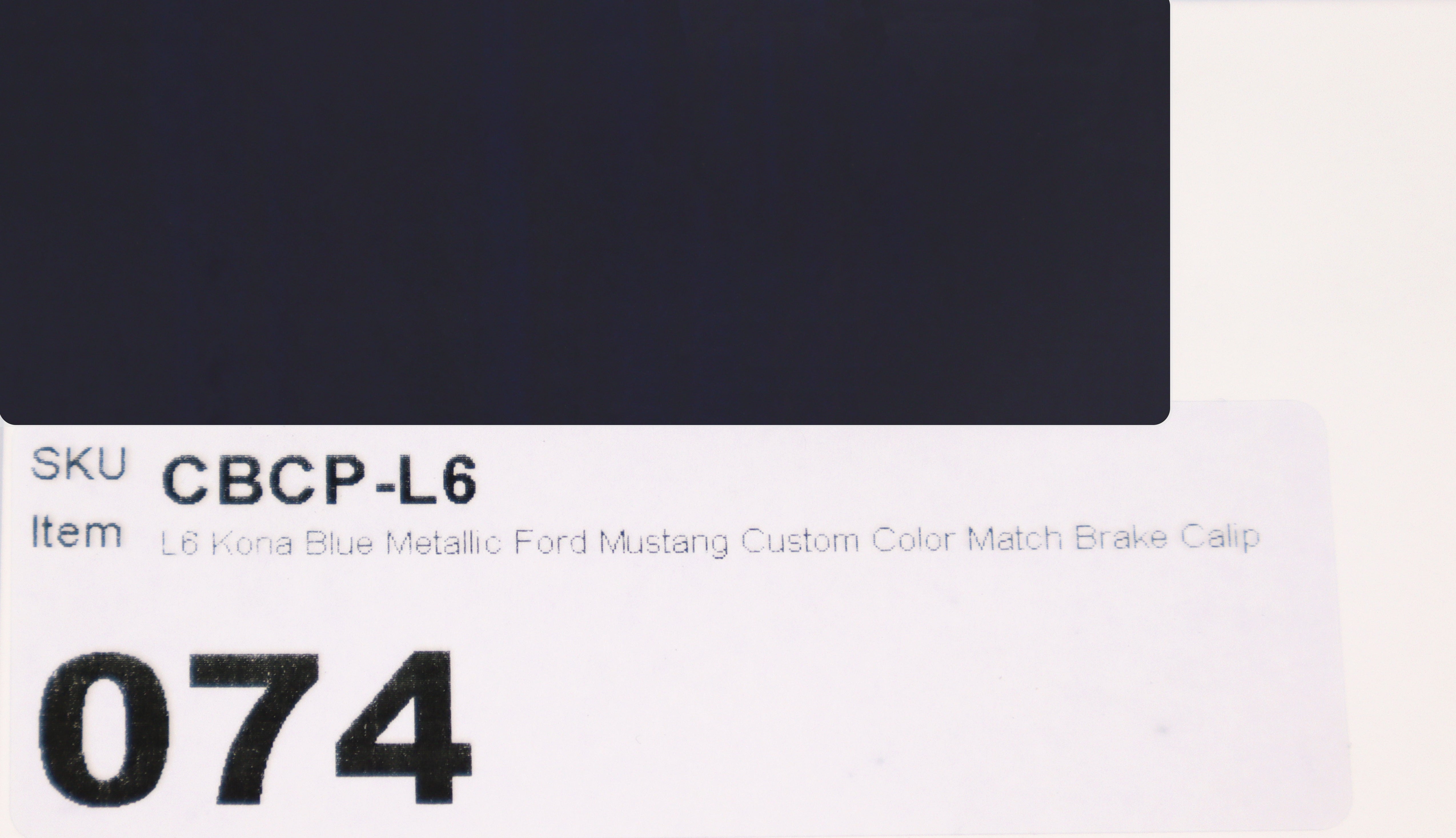 L6 Kona Blue Metallic Ford Mustang Custom Color Match Brake Caliper Paint