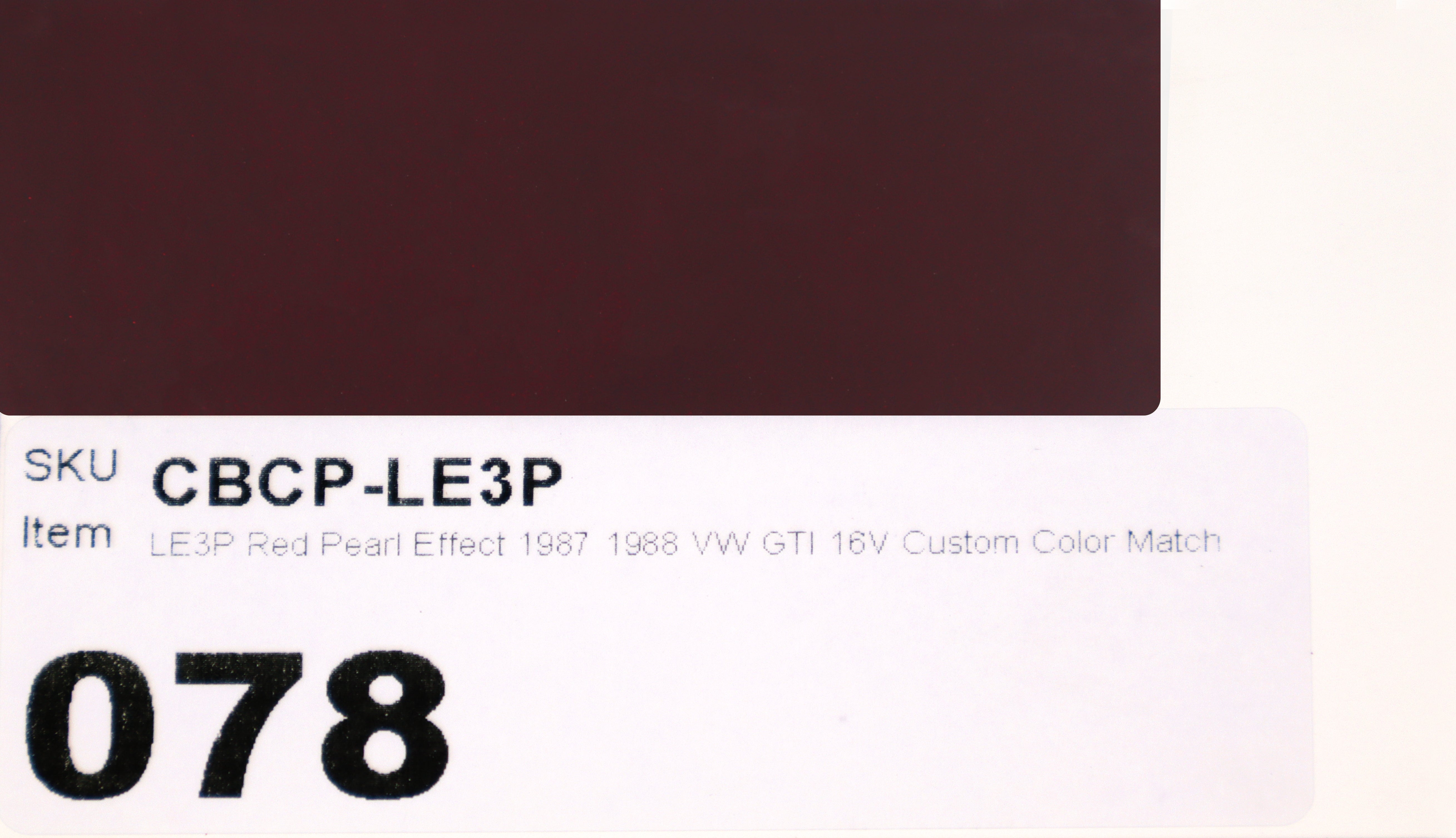 LE3P Red Pearl Effect 1987 1988 VW GTI 16V Custom Color Match Brake Caliper Paint