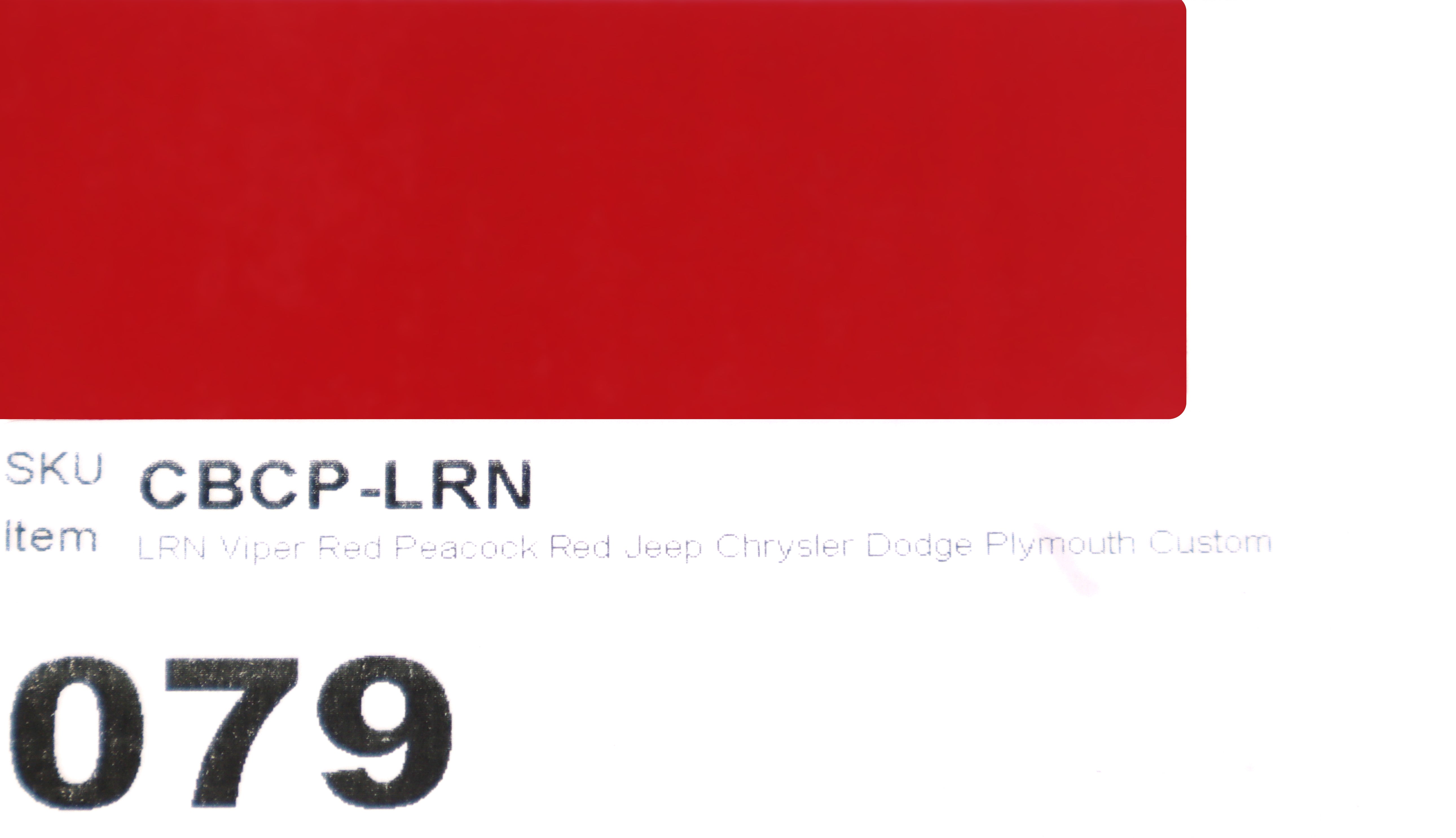LRN Viper Red Peacock Red Jeep Chrysler Dodge Plymouth Custom Color Match Brake Caliper Paint