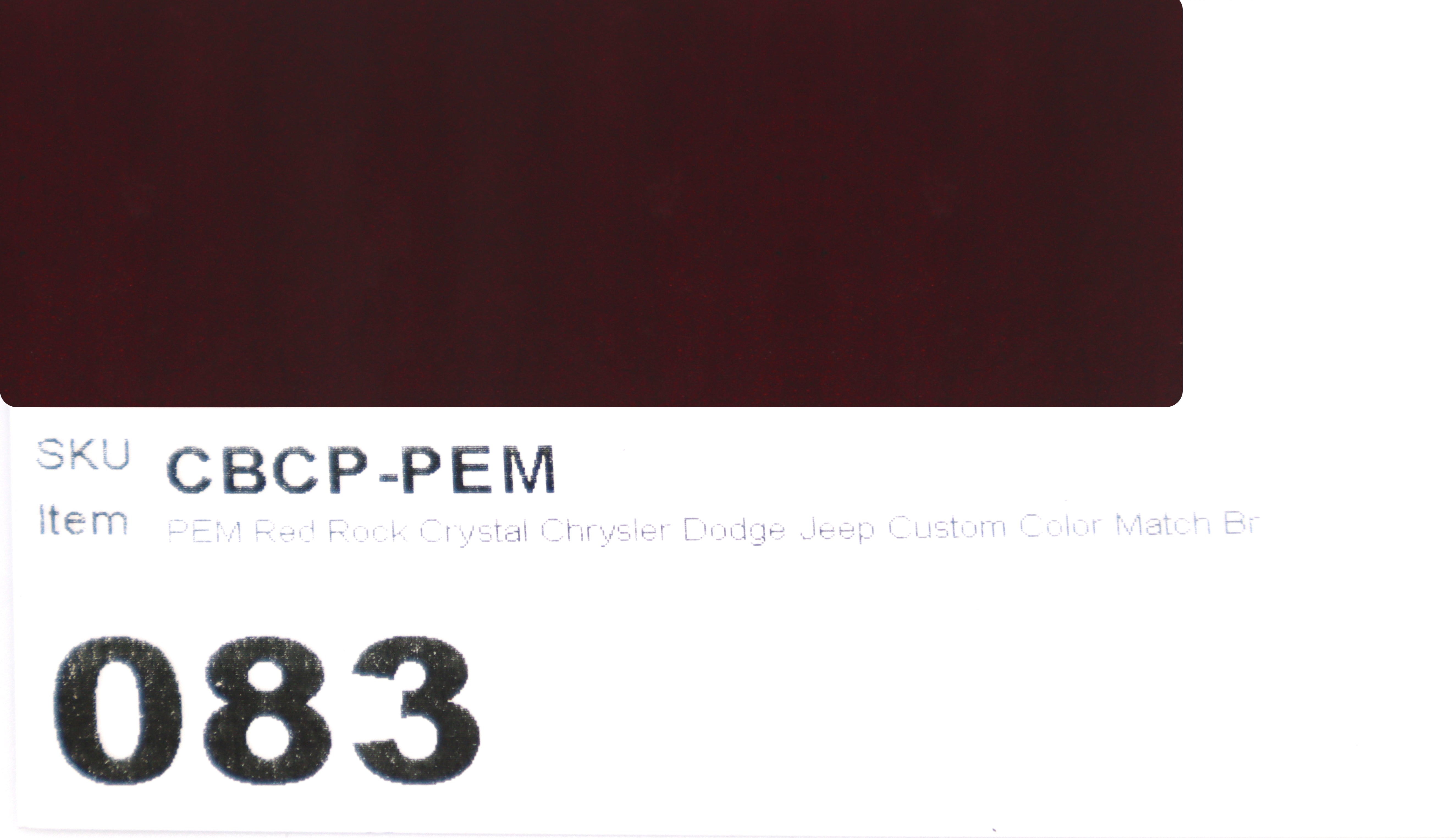 PEM Red Rock Crystal Chrysler Dodge Jeep Custom Color Match Brake Caliper Paint