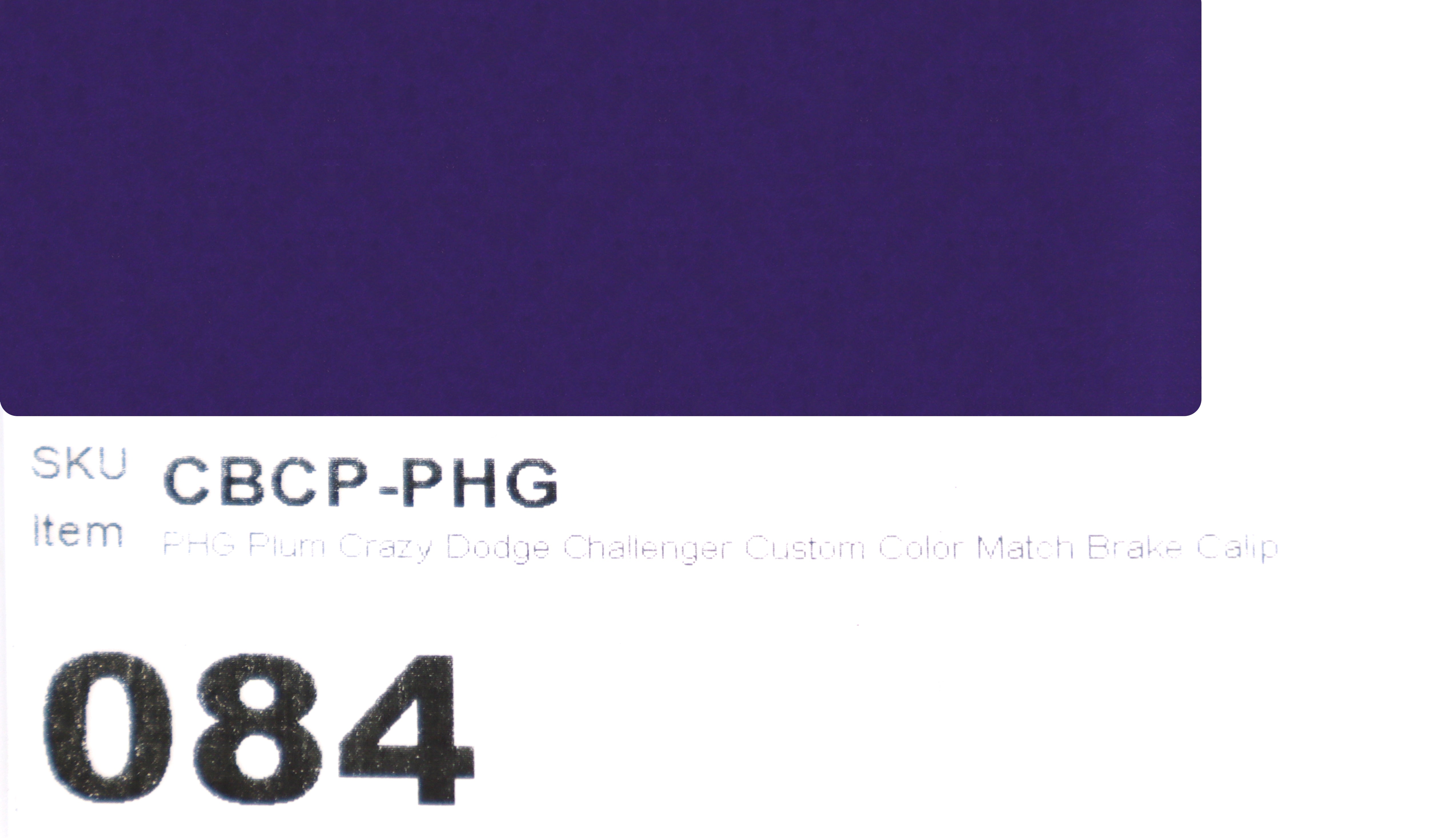 PHG Plum Crazy Dodge Challenger Custom Color Match Brake Caliper Paint