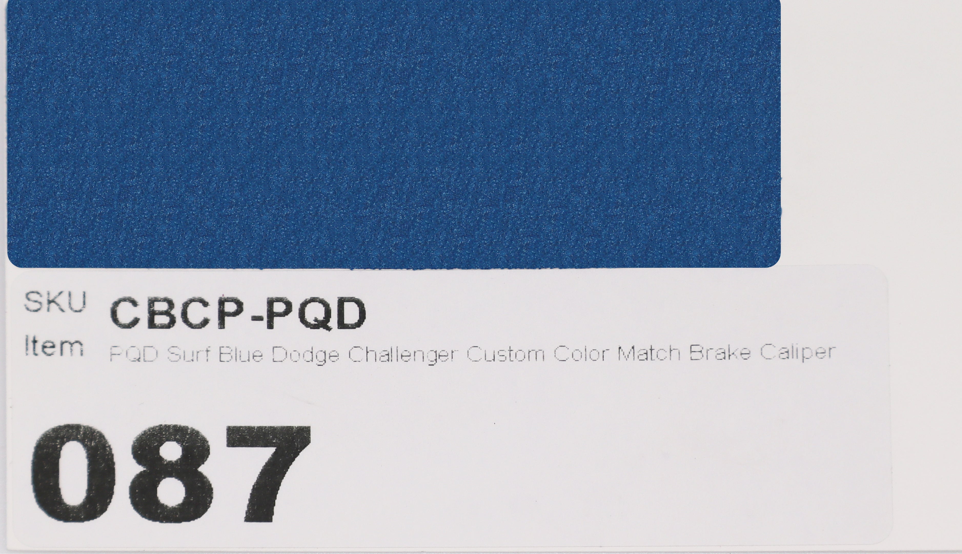 PQD Surf Blue Dodge Challenger Custom Color Match Brake Caliper Paint