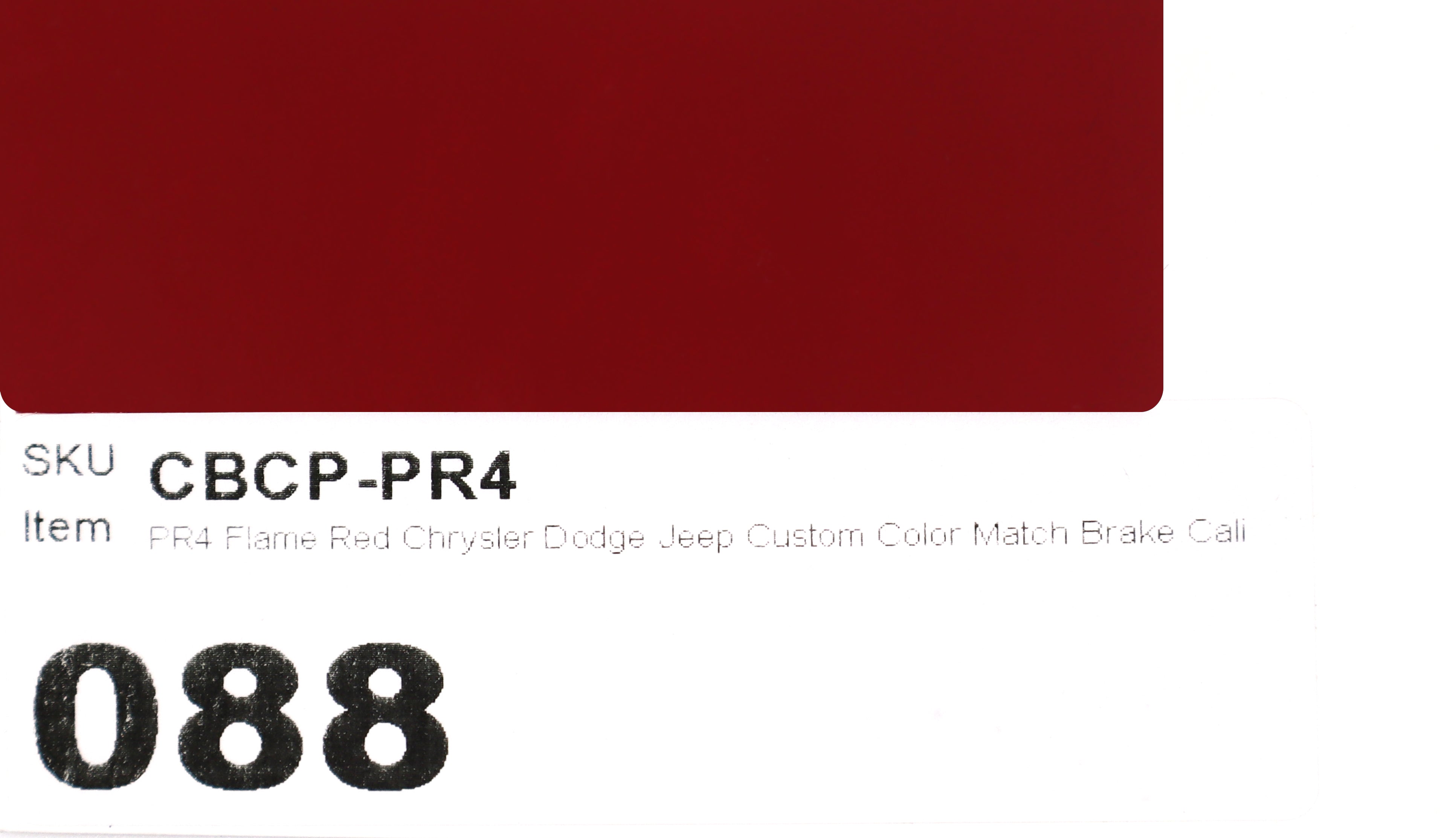 PR4 Flame Red Chrysler Dodge Jeep Custom Color Match Brake Caliper Paint