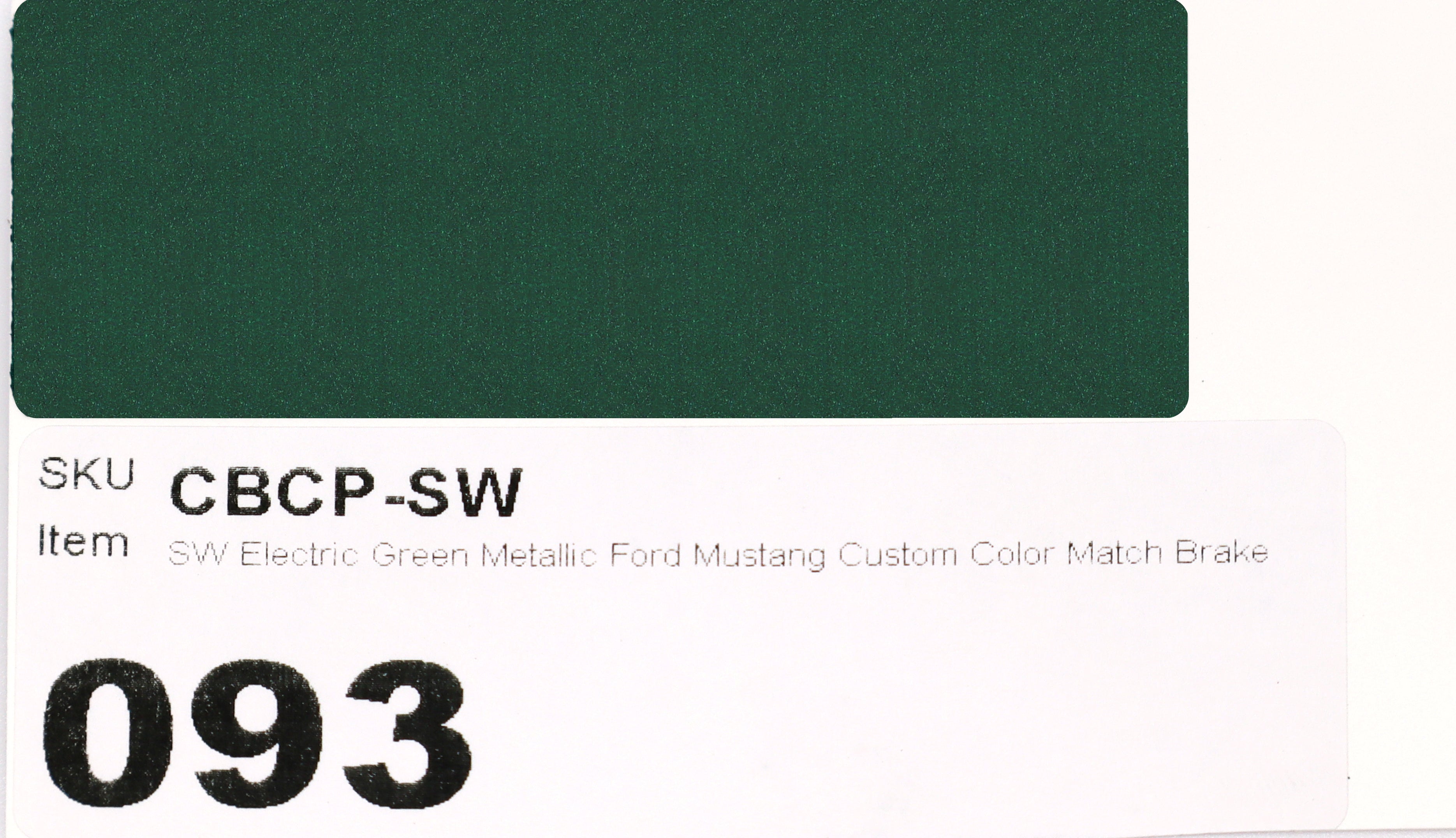SW Electric Green Metallic Ford Mustang Custom Color Match Brake Caliper Paint