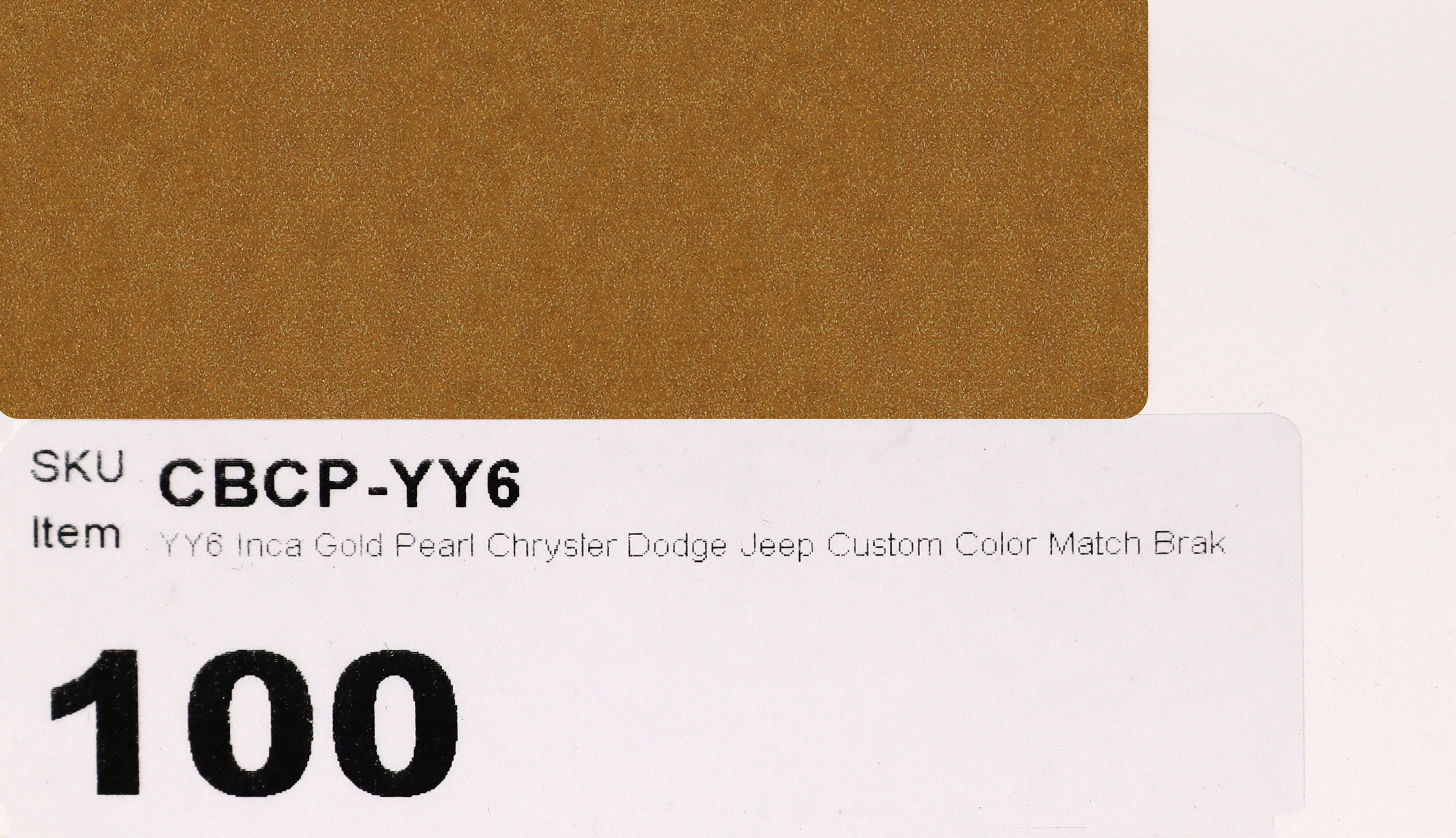 YY6 Inca Gold Pearl Chrysler Dodge Jeep Custom Color Match Brake Caliper Paint
