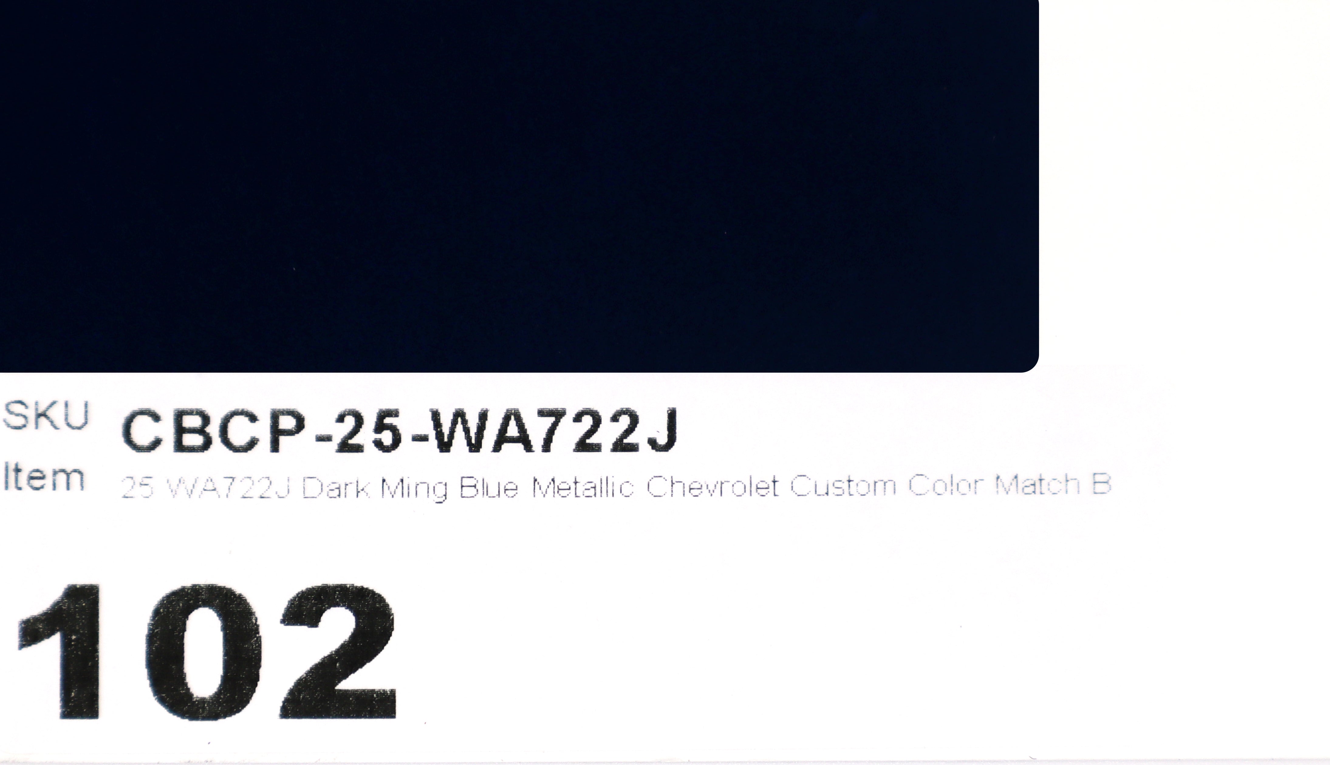 25 WA722J Dark Ming Blue Metallic Chevrolet Custom Color Match Brake Caliper Paint