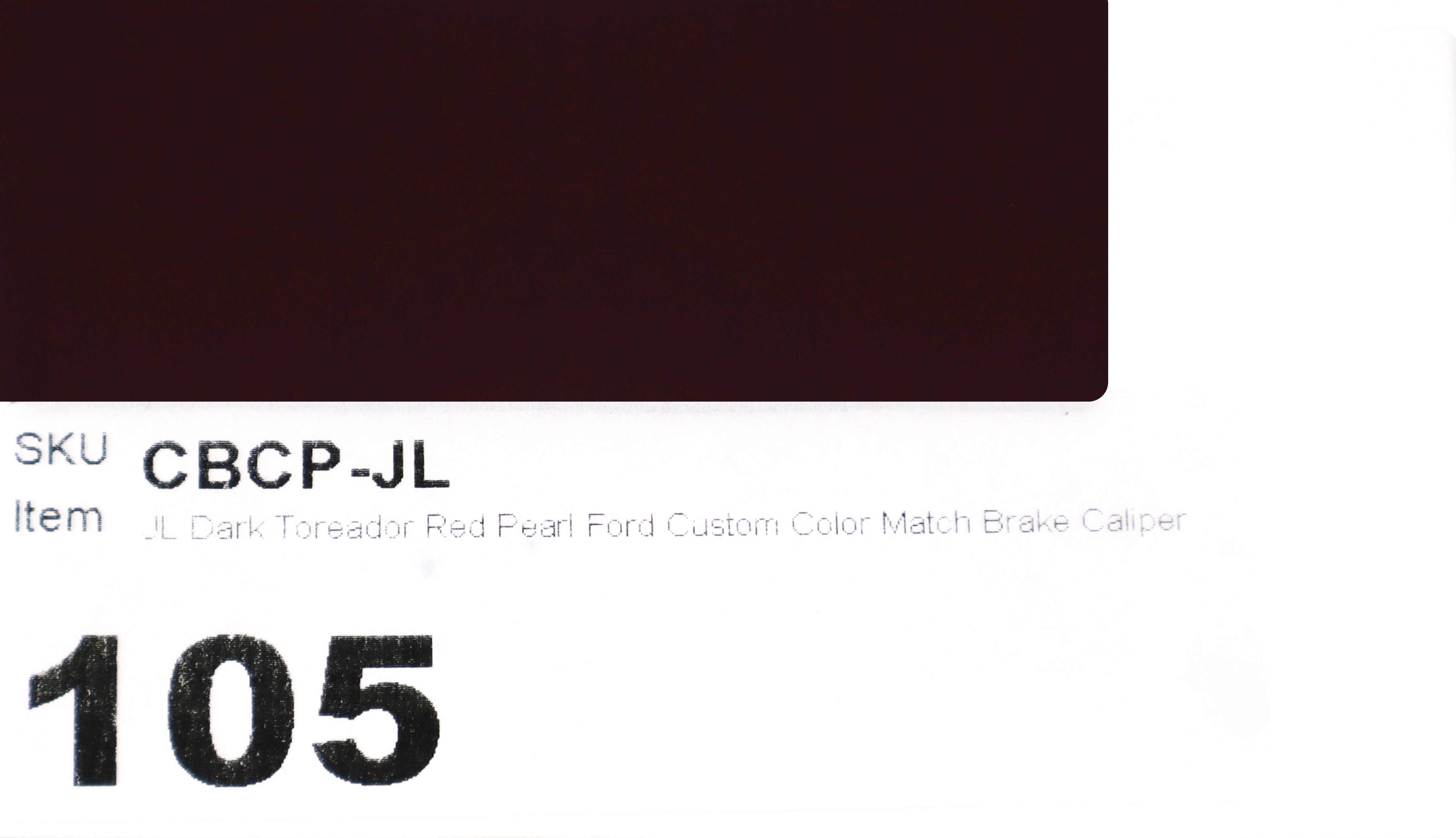 JL Dark Toreador Red Pearl Ford Custom Color Match Brake Caliper Paint