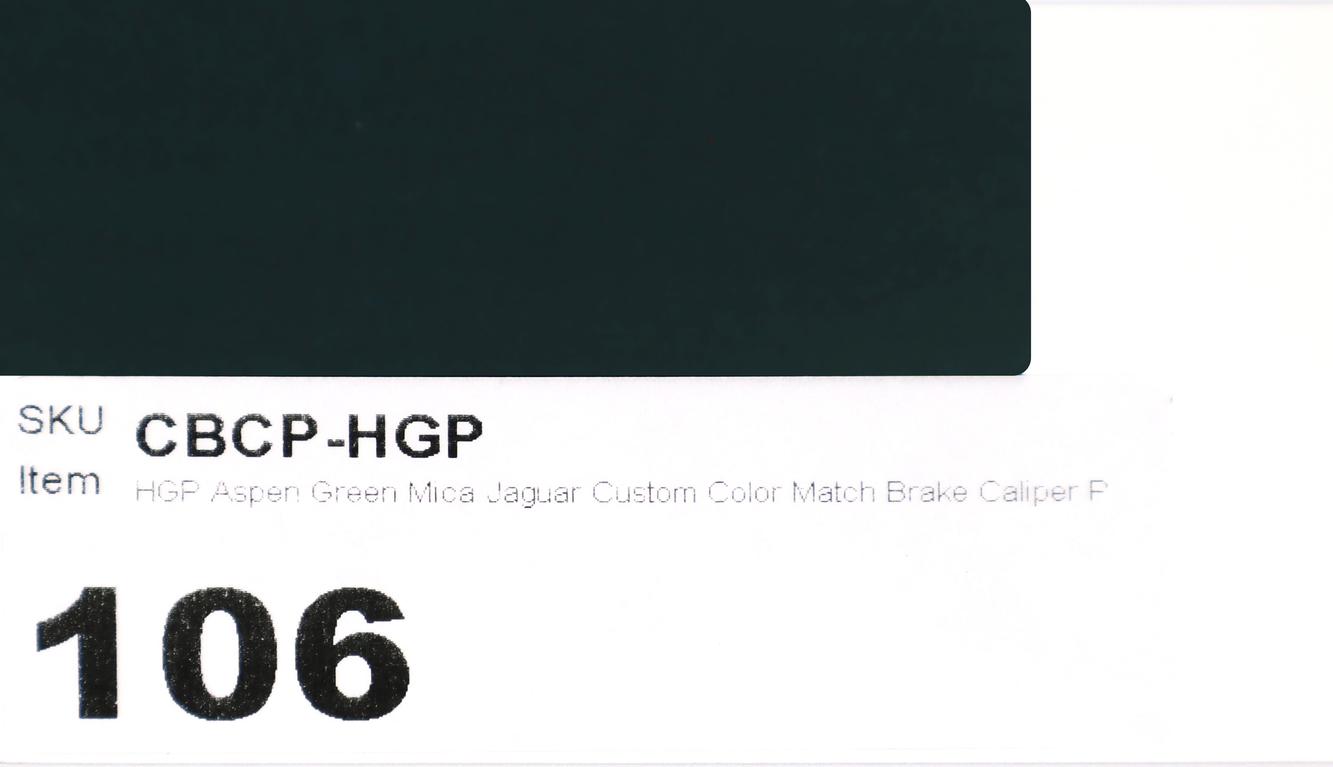 HGP Aspen Green Mica Jaguar Custom Color Match Brake Caliper Paint