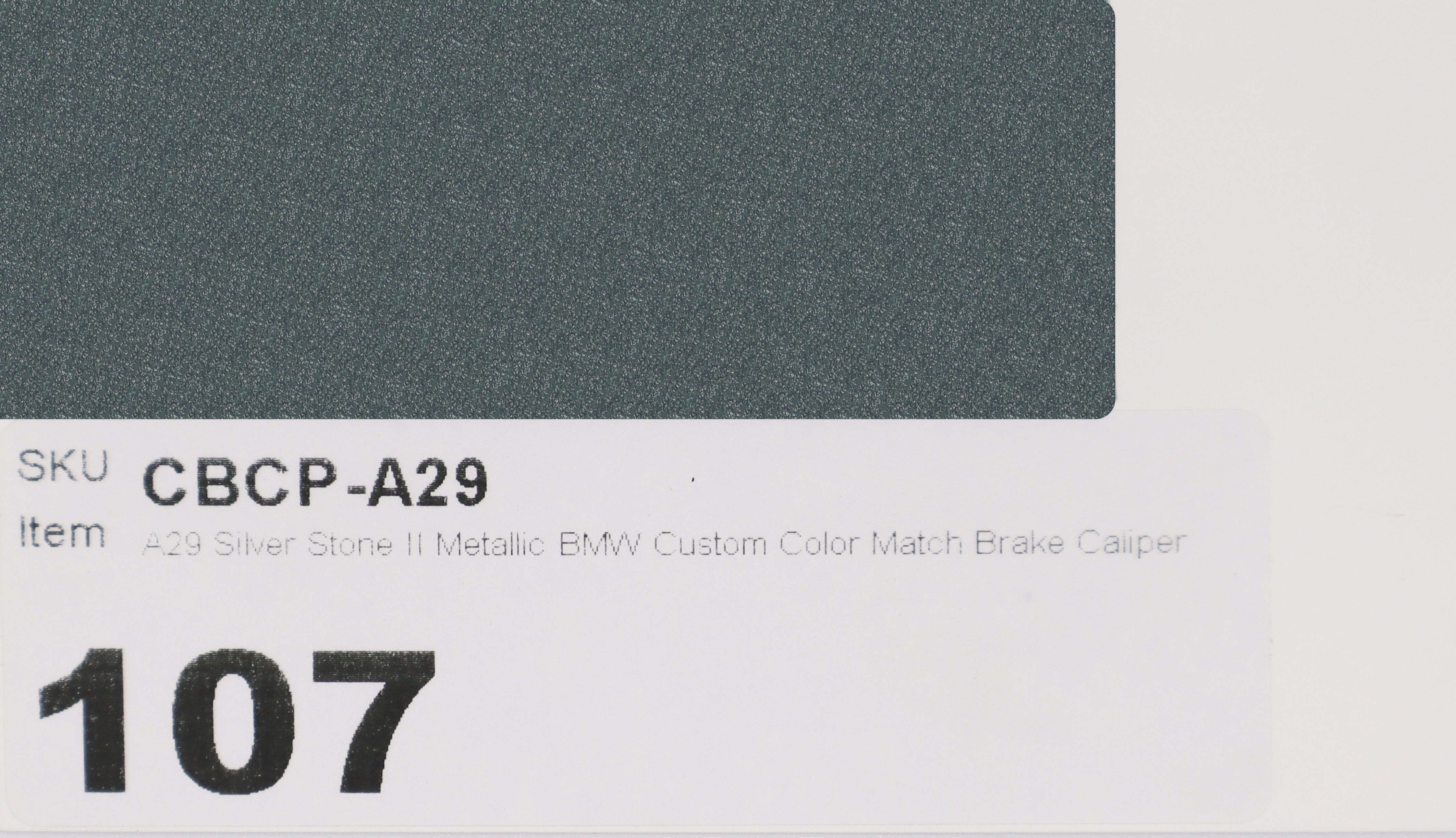 A29 Silver Stone II Metallic BMW Custom Color Match Brake Caliper Paint