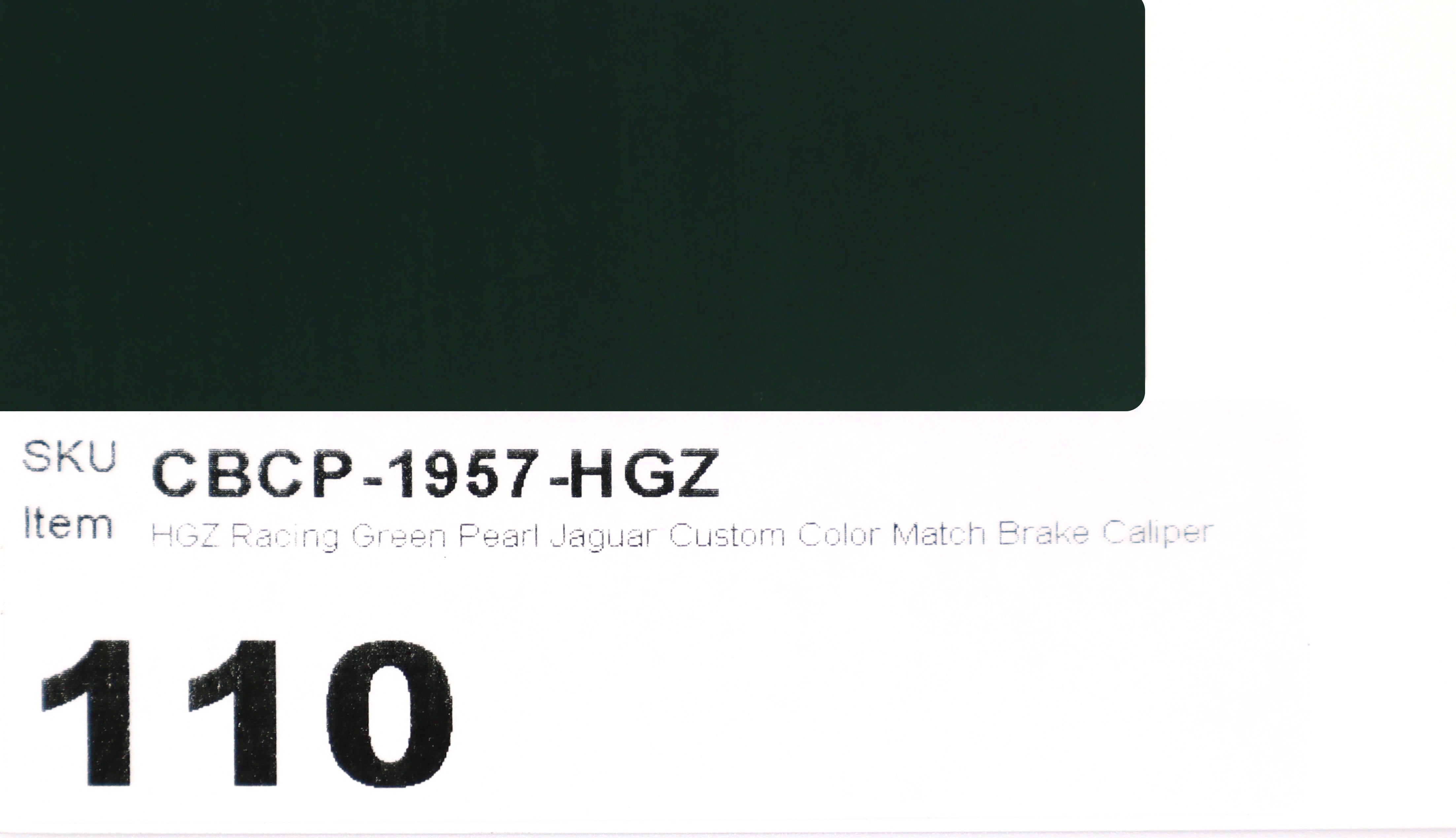 HGZ Racing Green Pearl Jaguar Custom Color Match Brake Caliper Paint