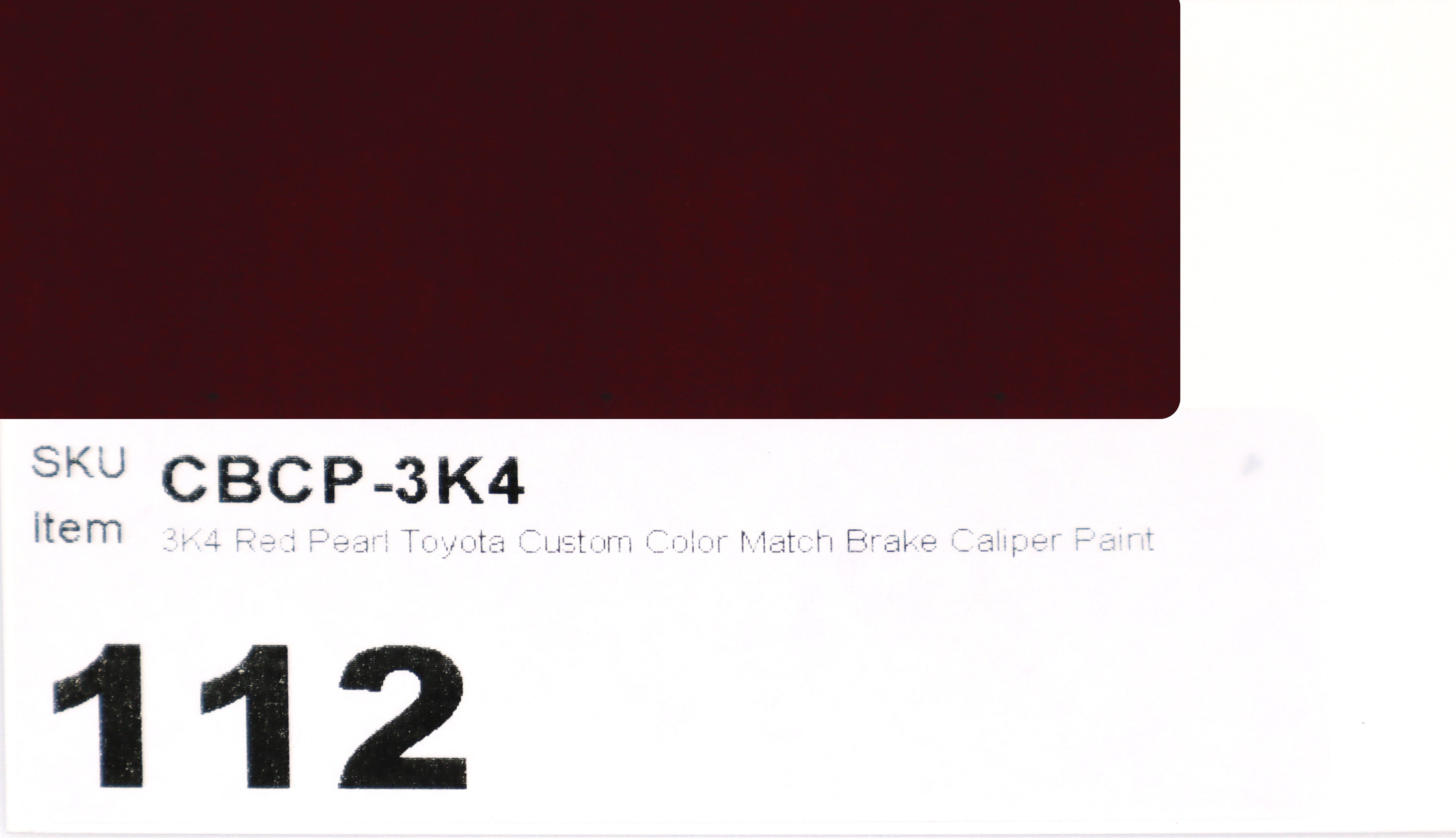 3K4 Red Pearl Toyota Custom Color Match Brake Caliper Paint