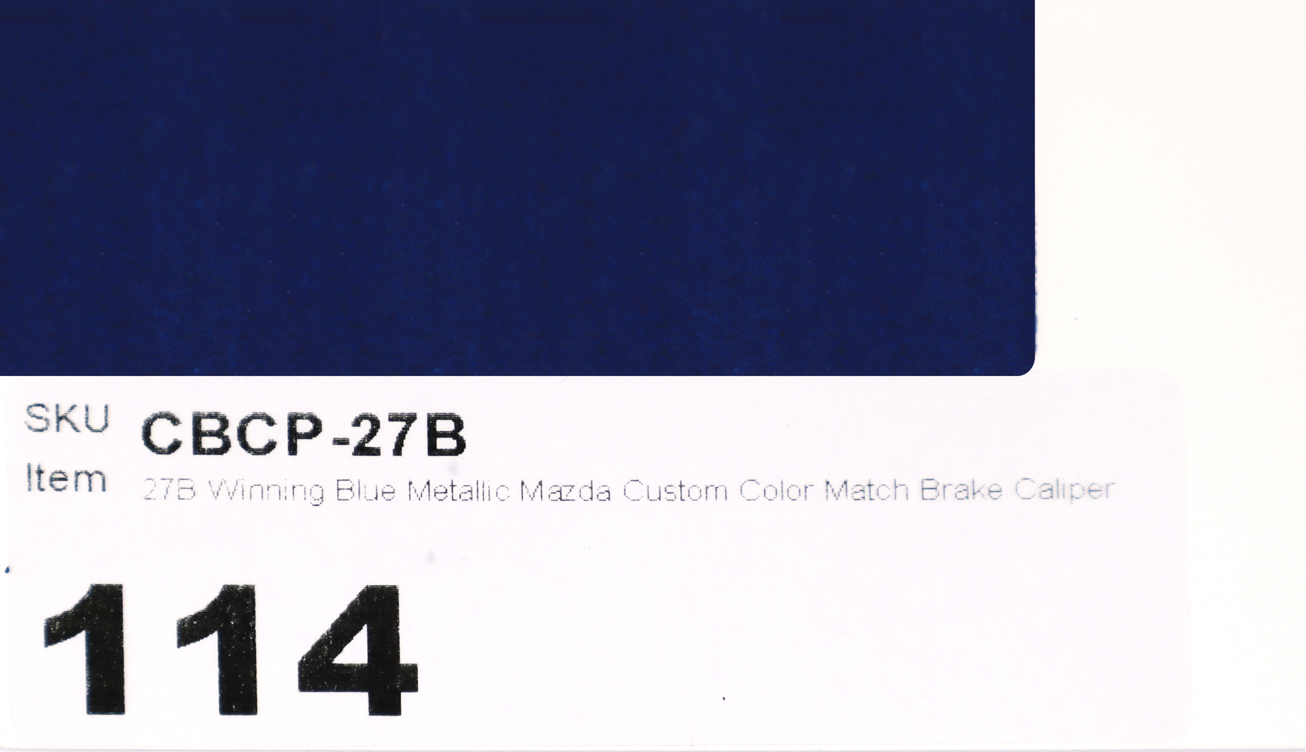 27B Winning Blue Metallic Mazda Custom Color Match Brake Caliper Paint