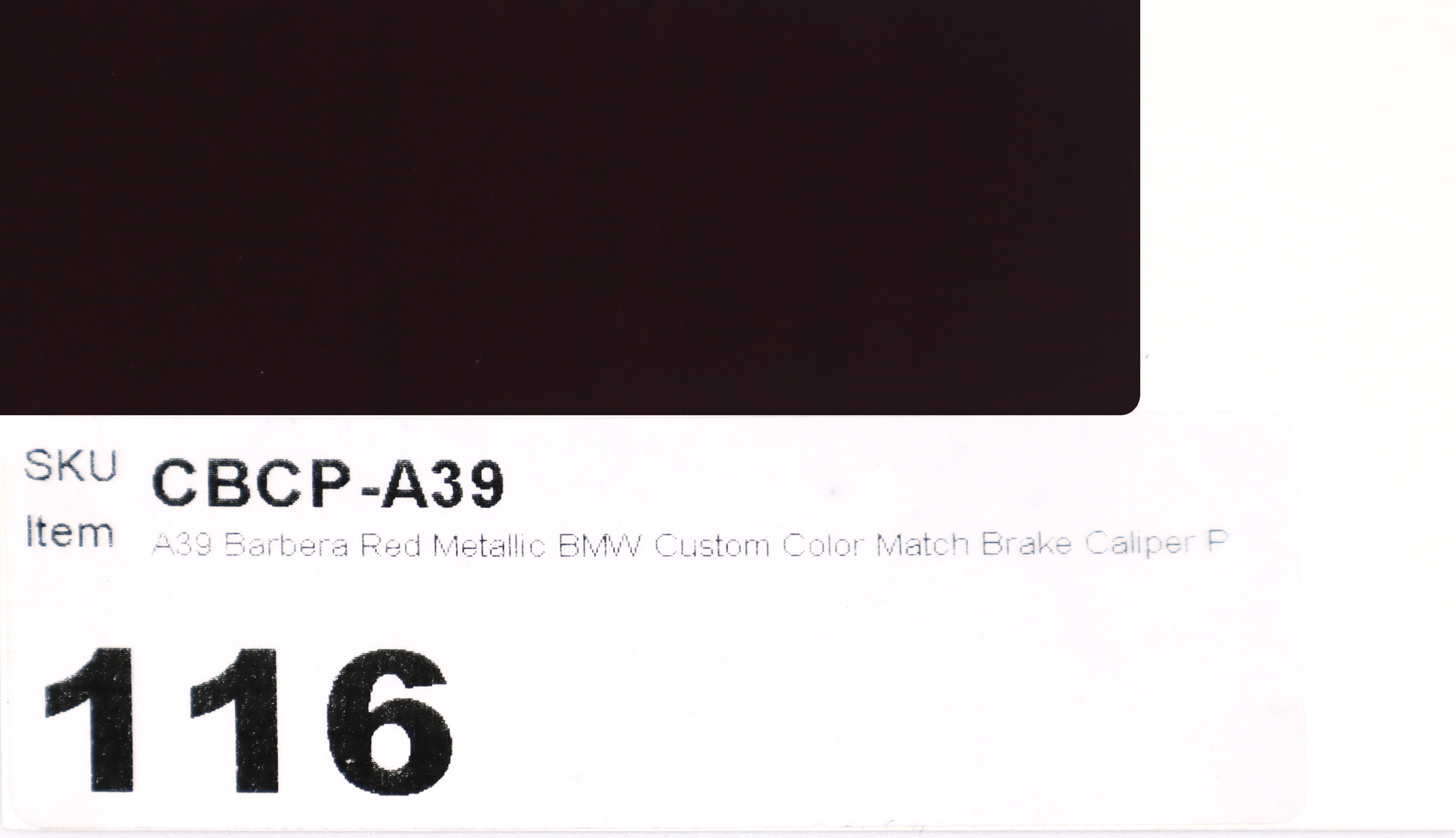 A39 Barbera Red Metallic BMW Custom Color Match Brake Caliper Paint