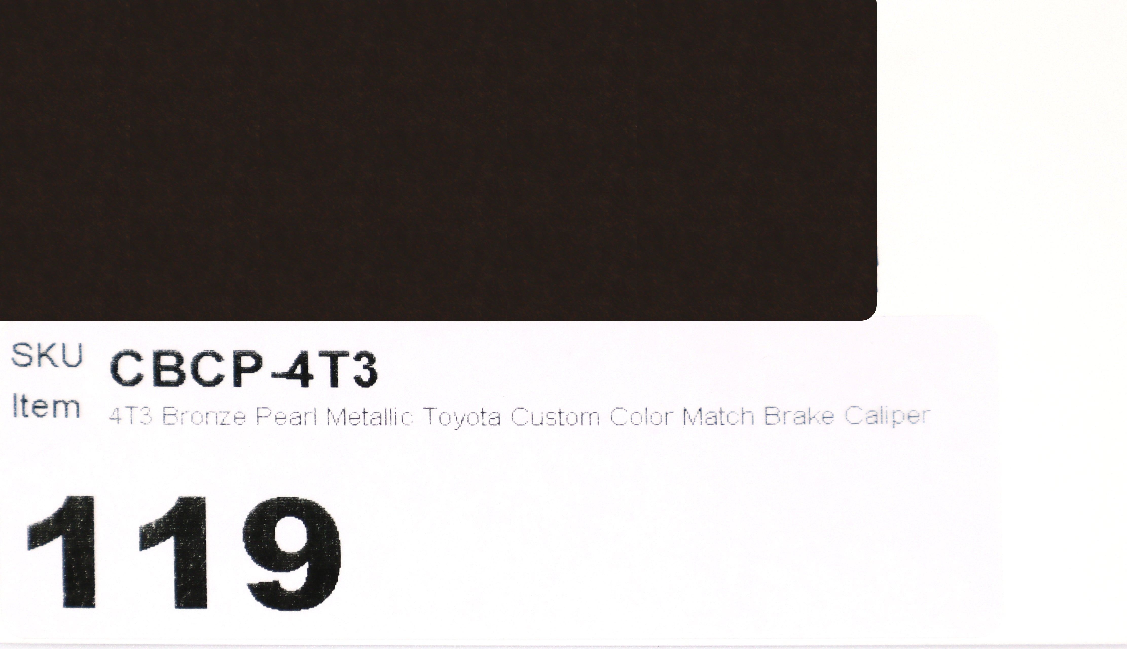 4T3 Bronze Pearl Metallic Toyota Custom Color Match Brake Caliper Paint