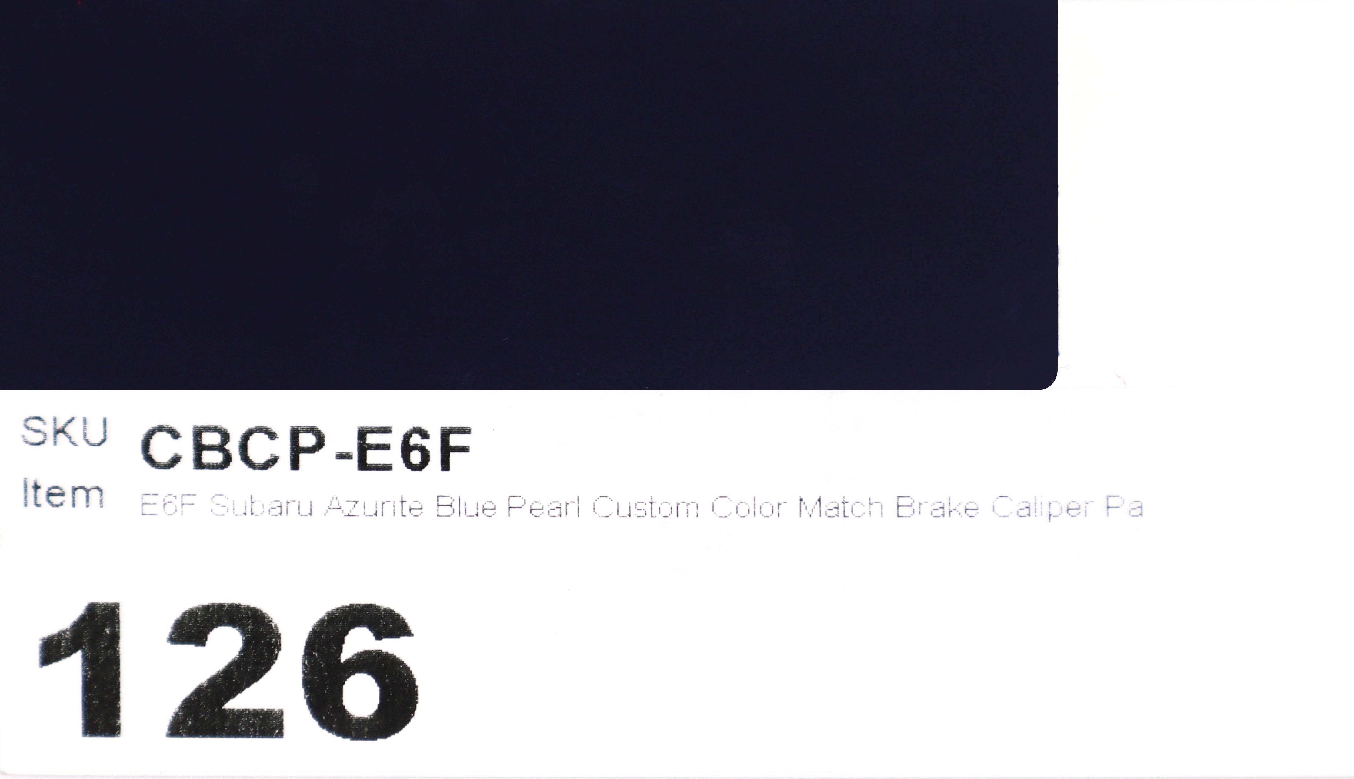 E6F Subaru Azurite Blue Pearl Custom Color Match Brake Caliper Paint