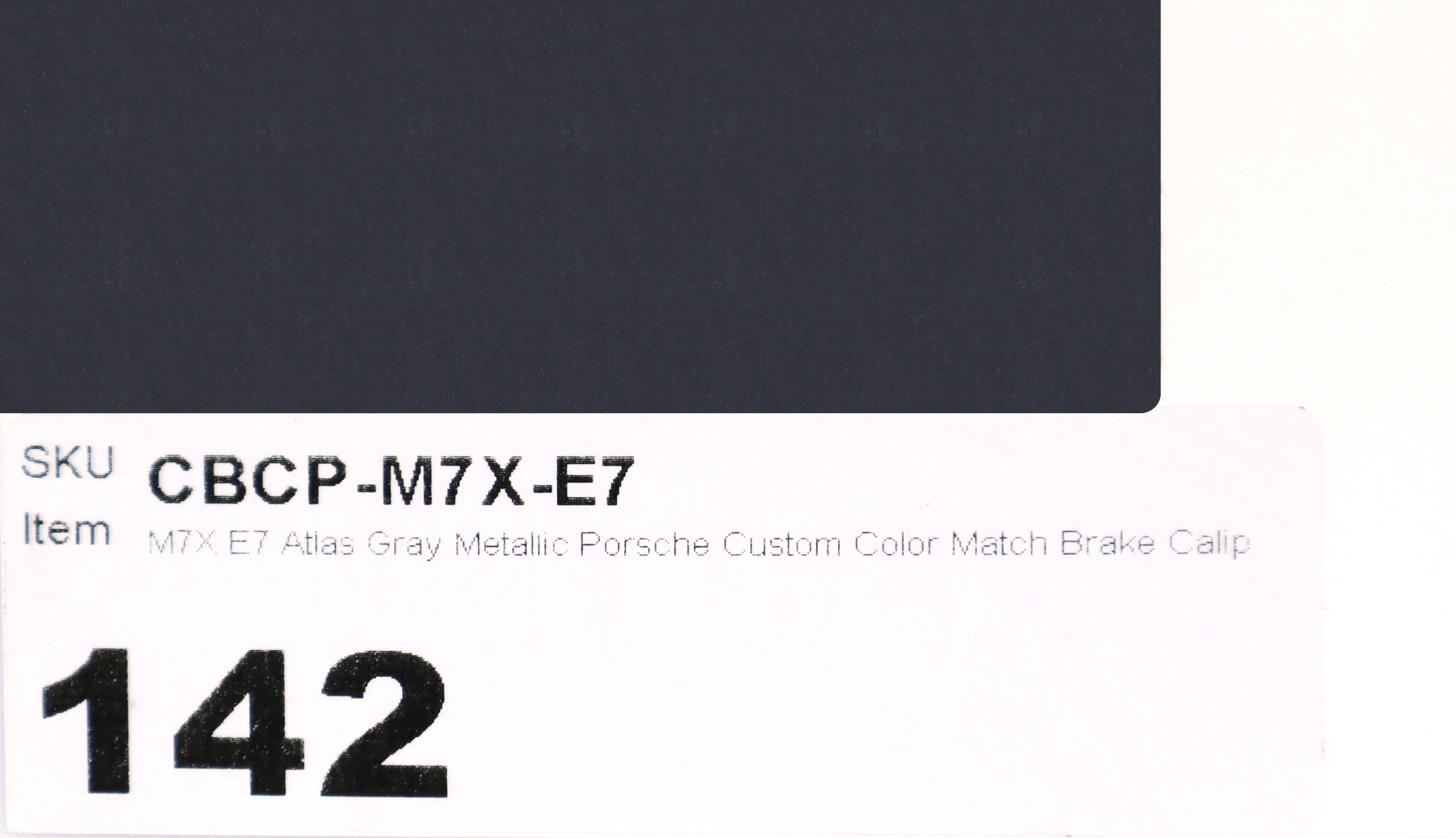 M7X E7 Atlas Gray Metallic Porsche Custom Color Match Brake Caliper Paint