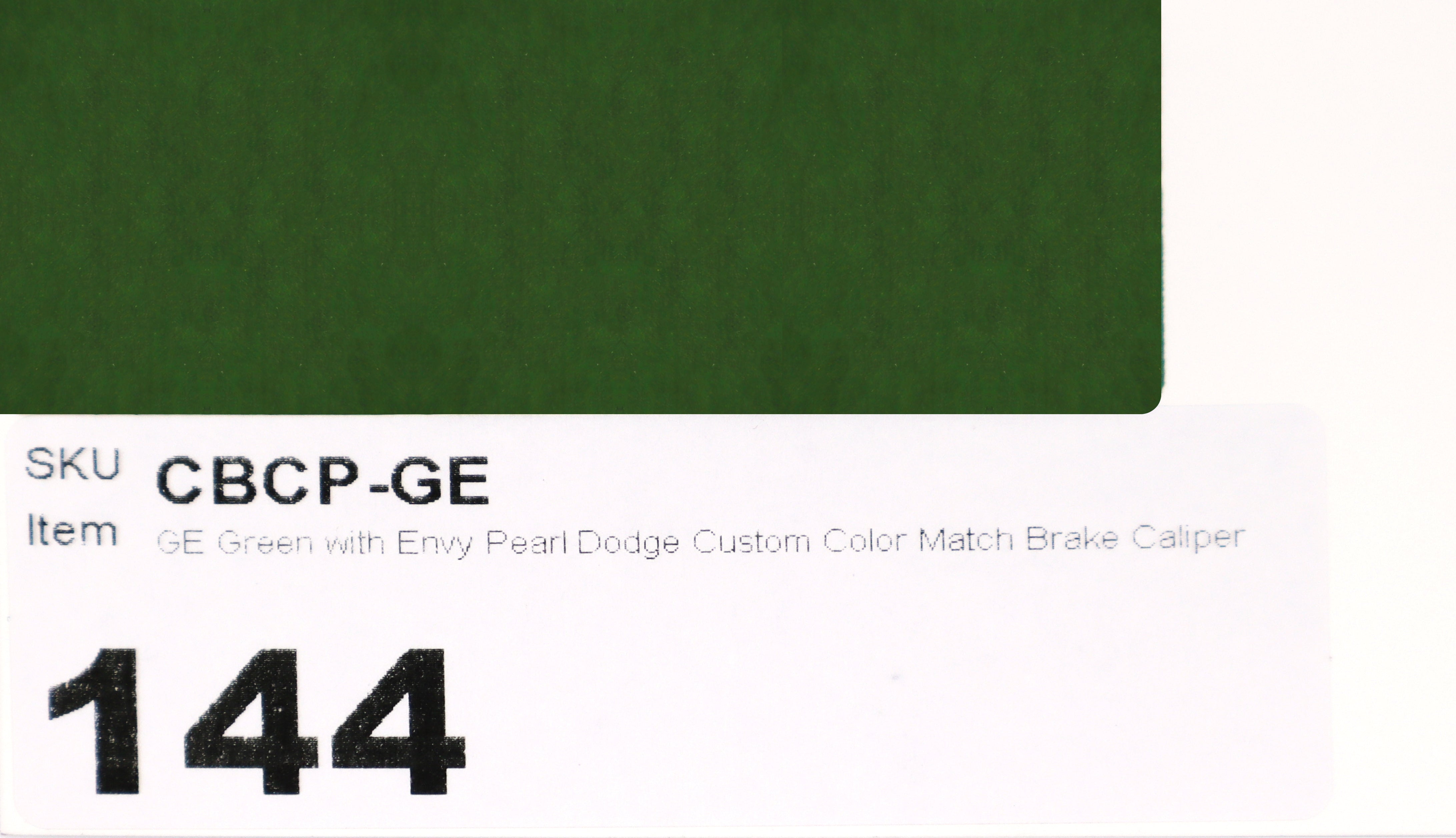 GE Green with Envy Pearl Dodge Custom Color Match Brake Caliper Paint