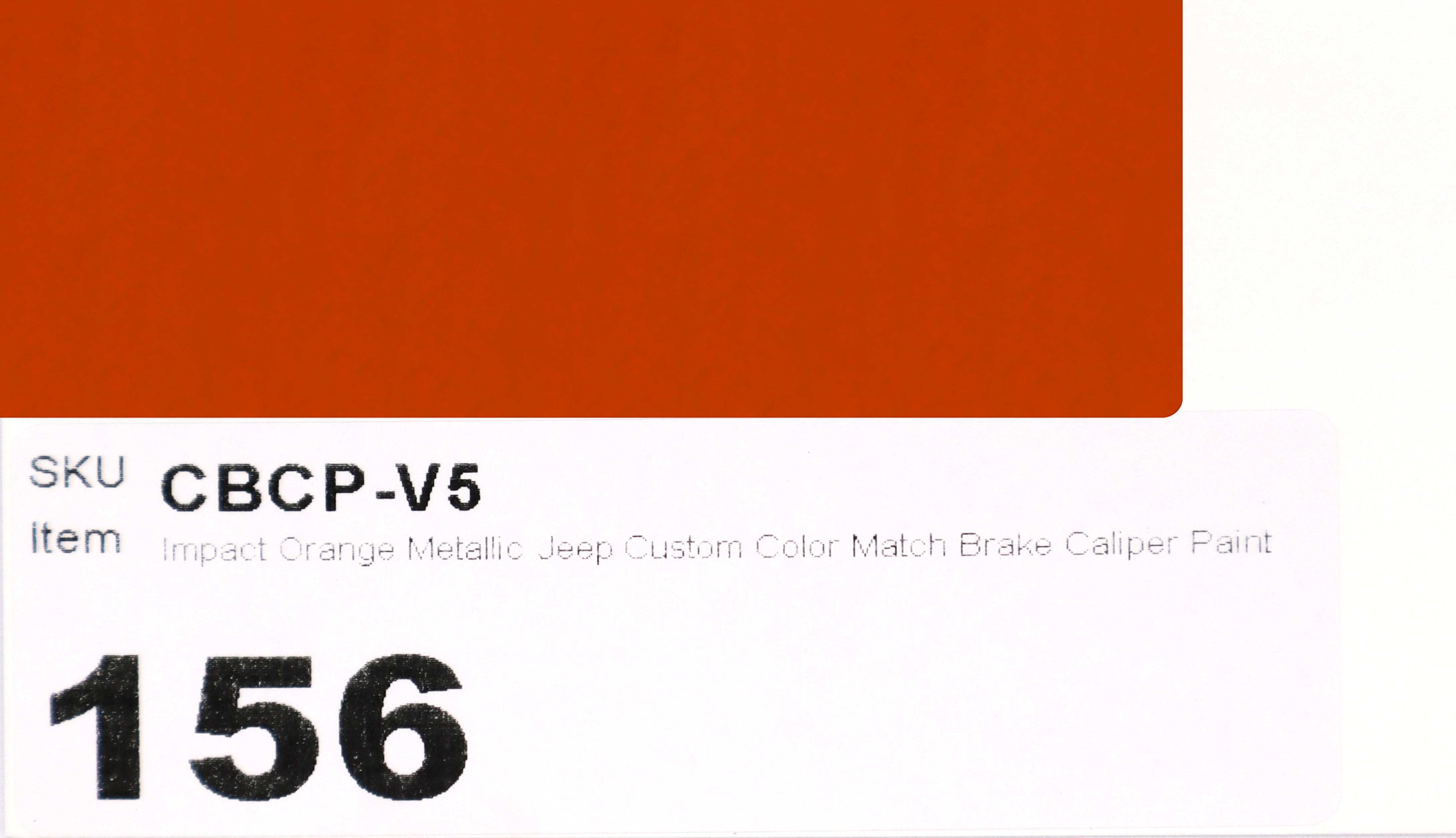 V5 Impact Orange Metallic Jeep Custom Color Match Brake Caliper Paint