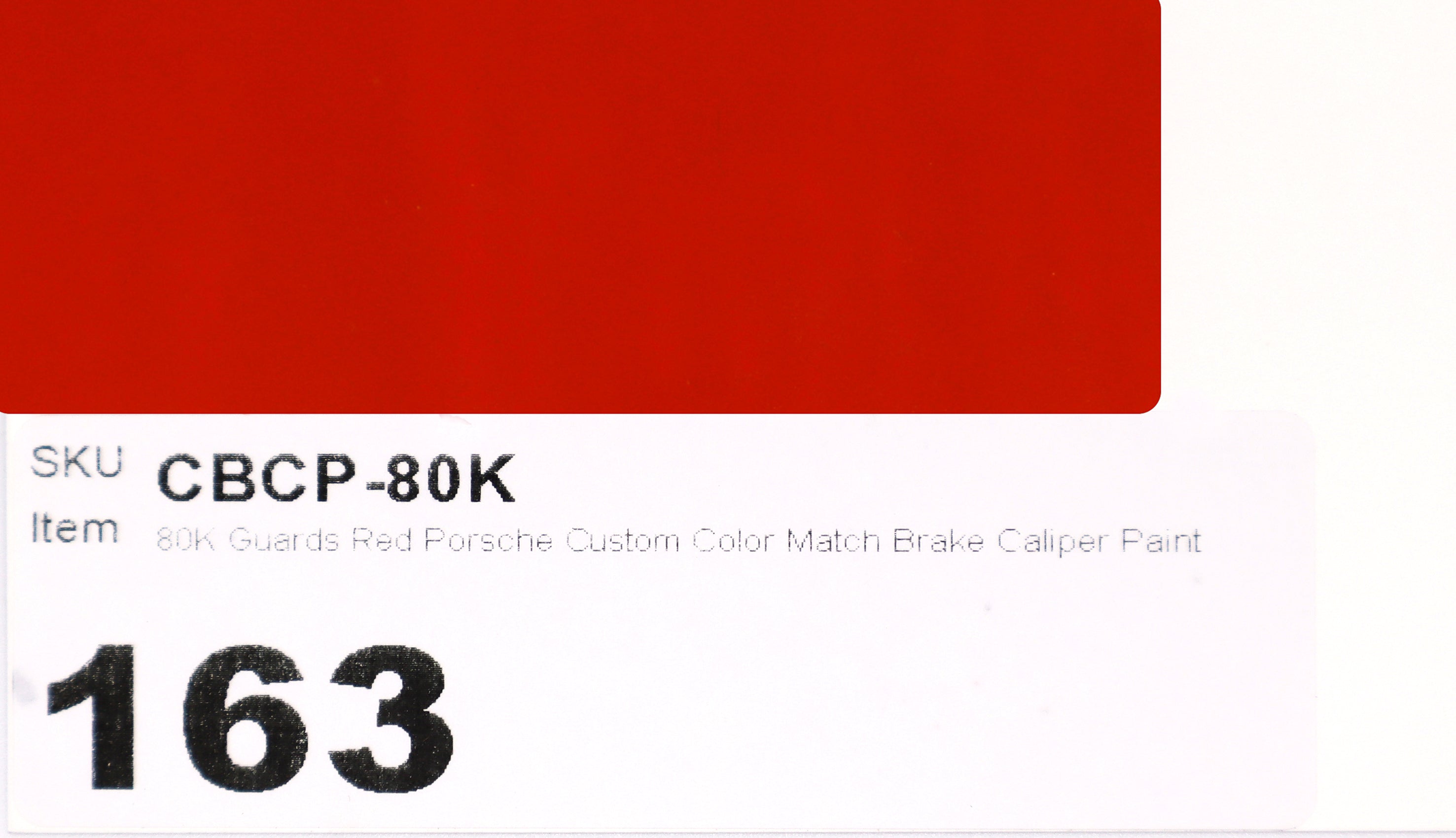 80K Guards Red Porsche Custom Color Match Brake Caliper Paint
