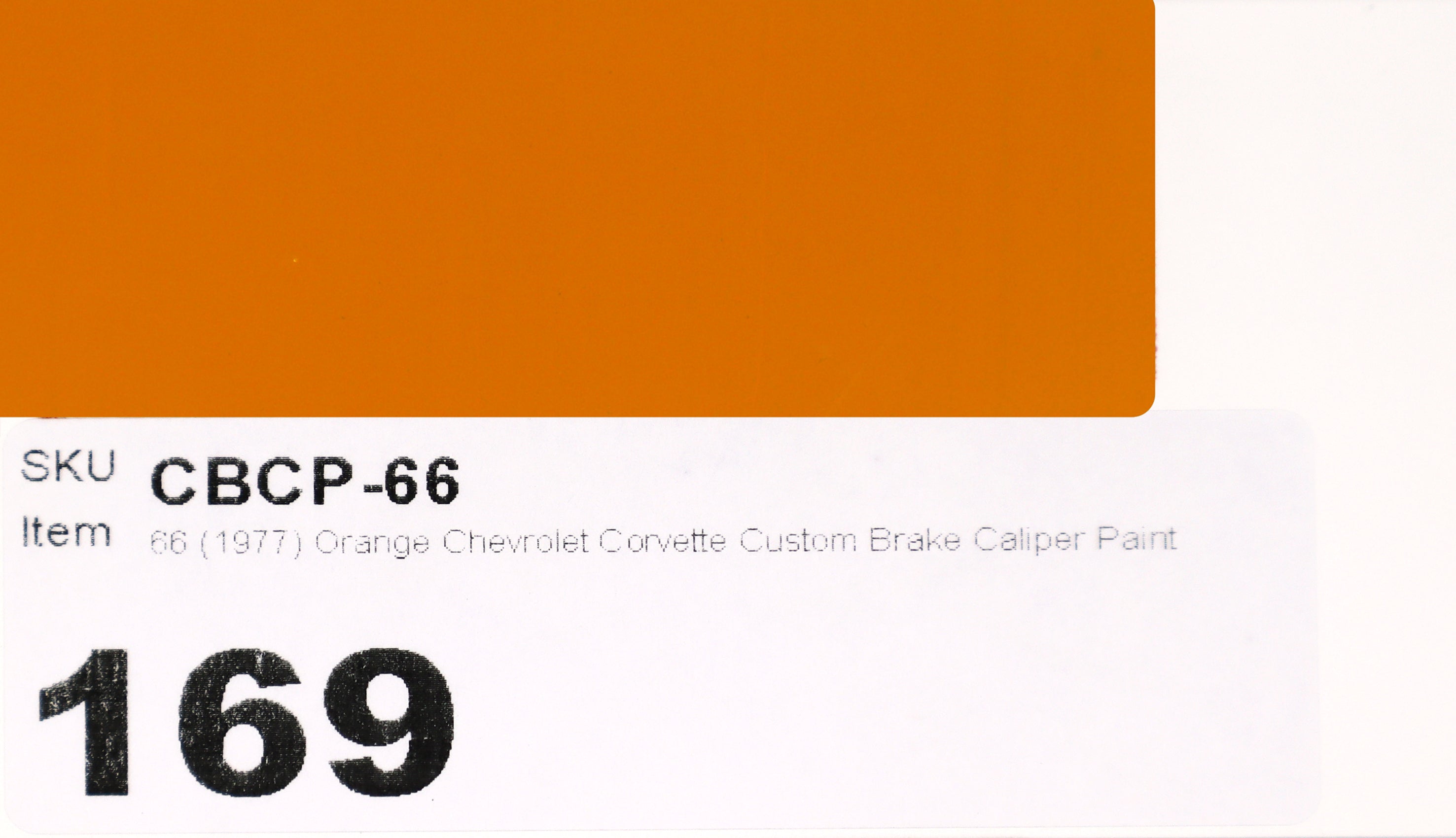 66 (1977) Orange Chevrolet Corvette Custom Brake Caliper Paint