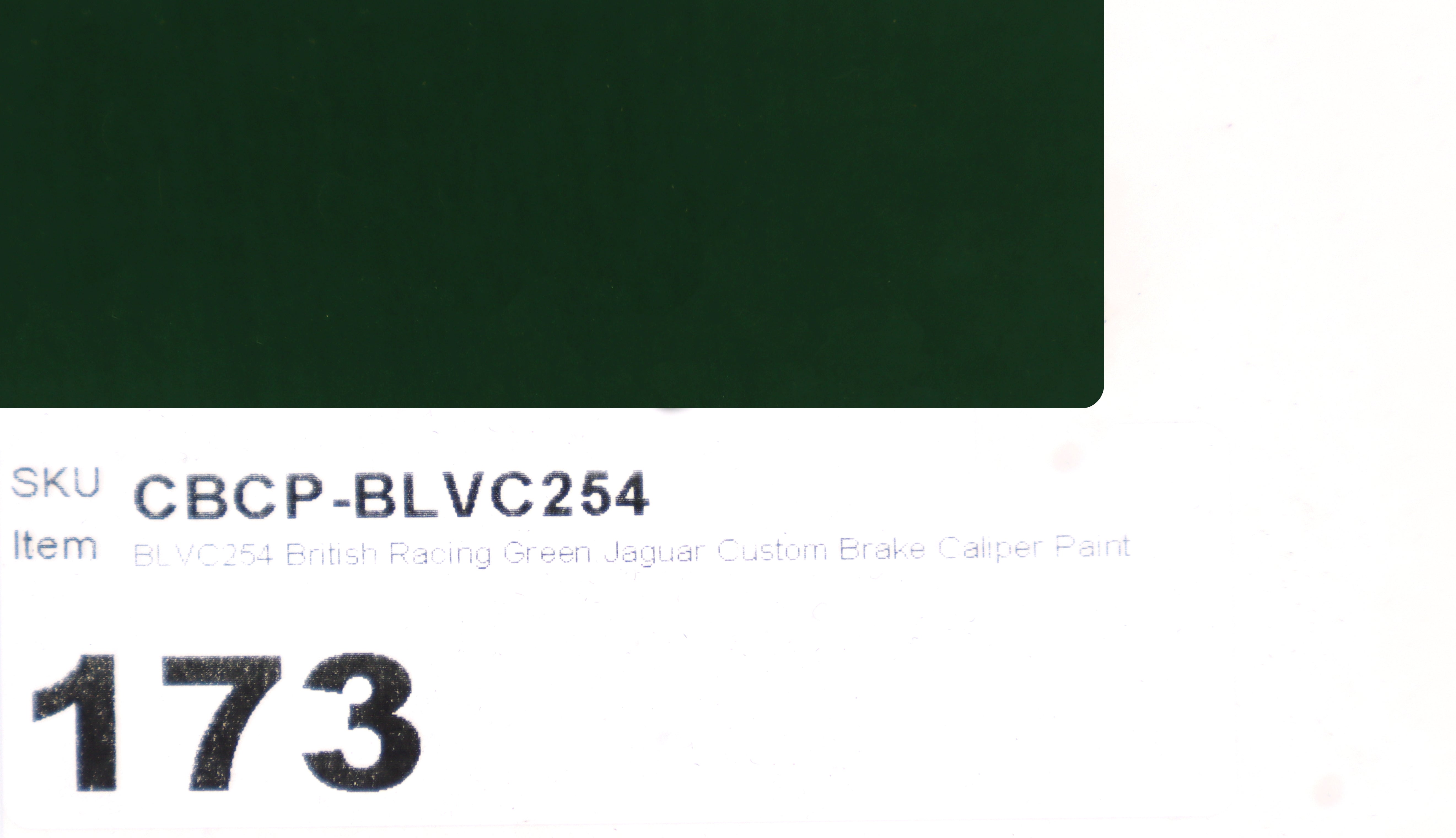 BLVC254 British Racing Green Jaguar Custom Brake Caliper Paint Custom Color Match Brake Caliper Paint