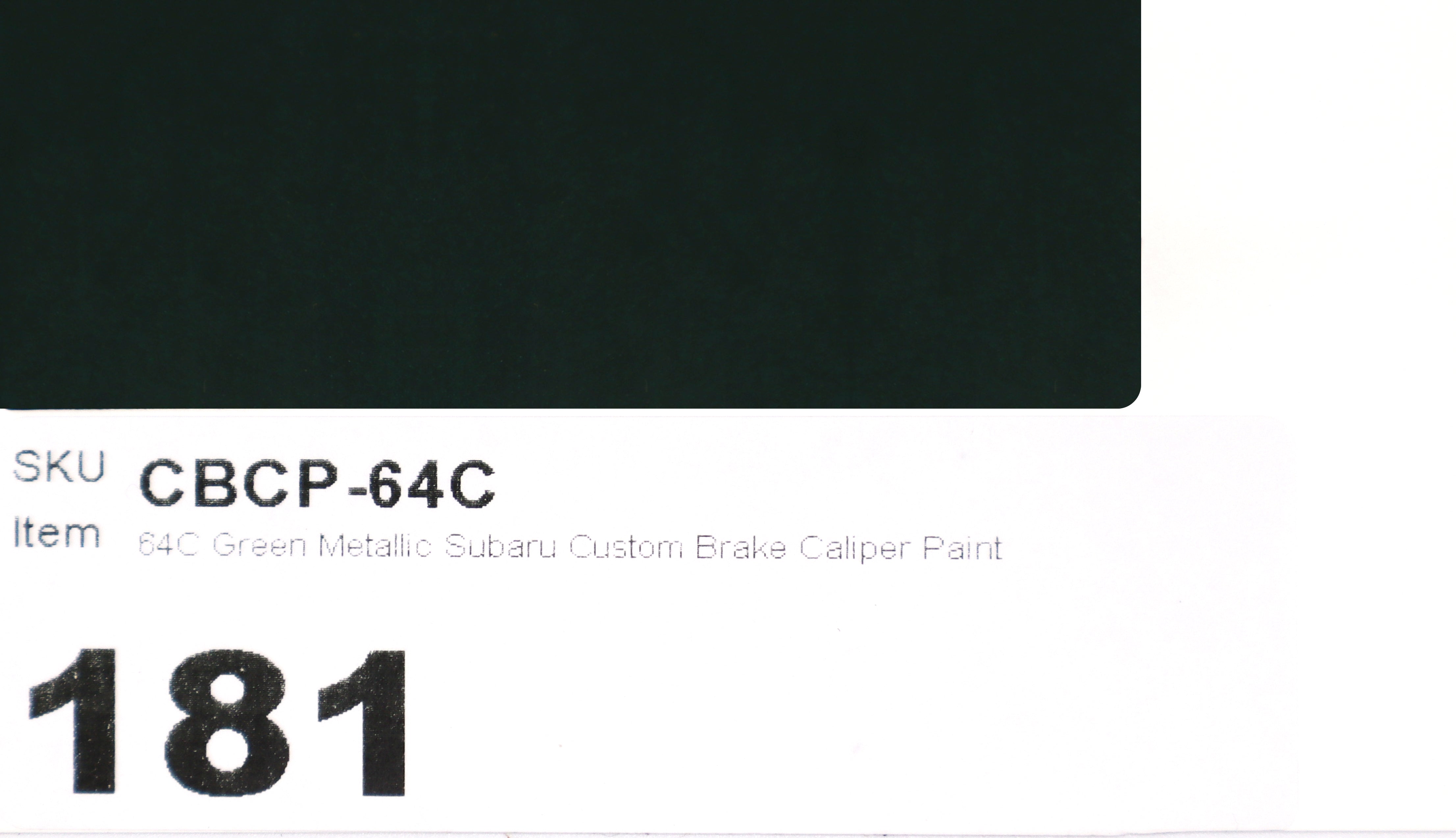 64C Green Metallic Subaru Custom Brake Caliper Paint