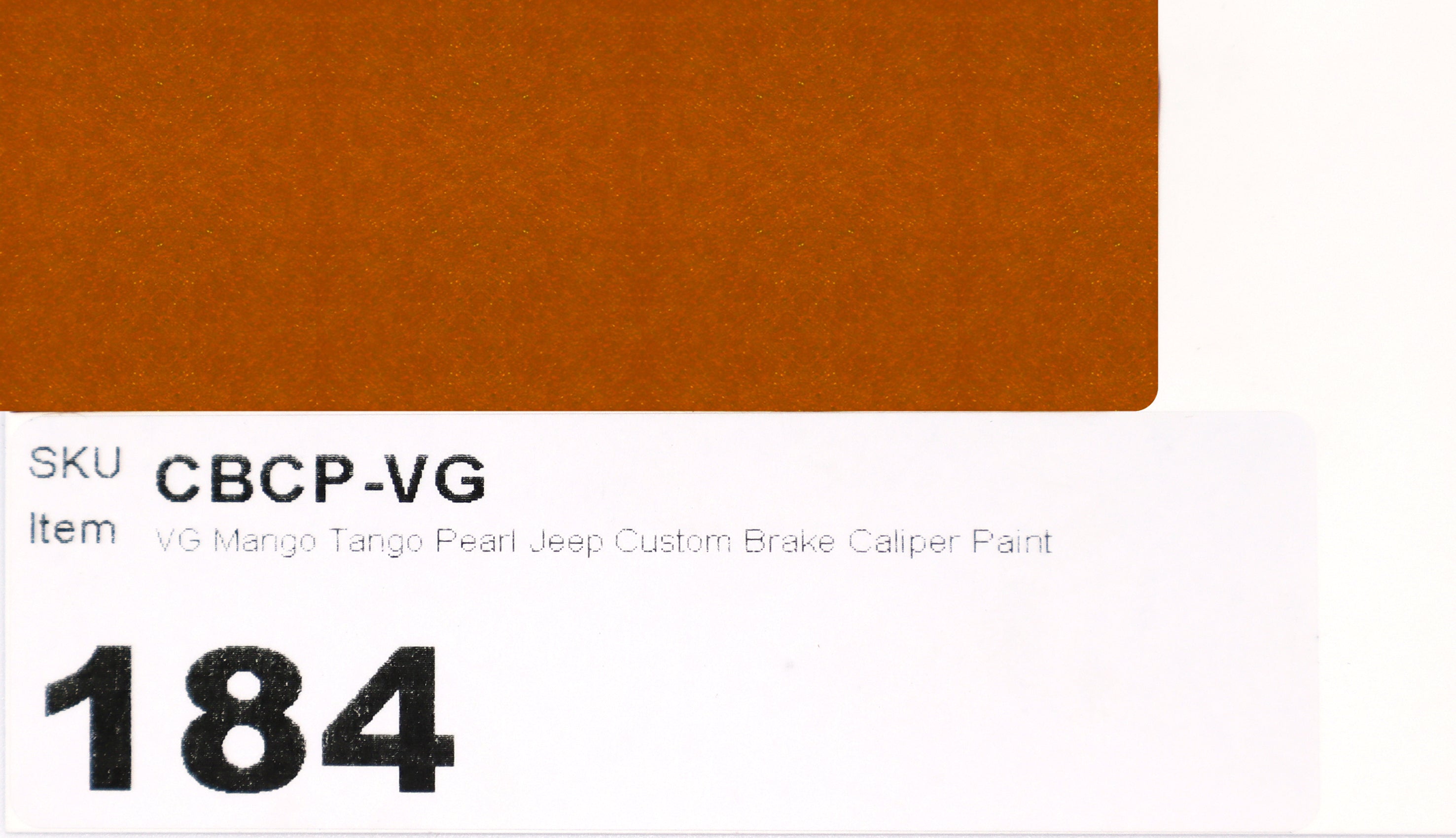 VG Mango Tango Pearl Jeep Custom Brake Caliper Paint Custom Color Match Brake Caliper Paint