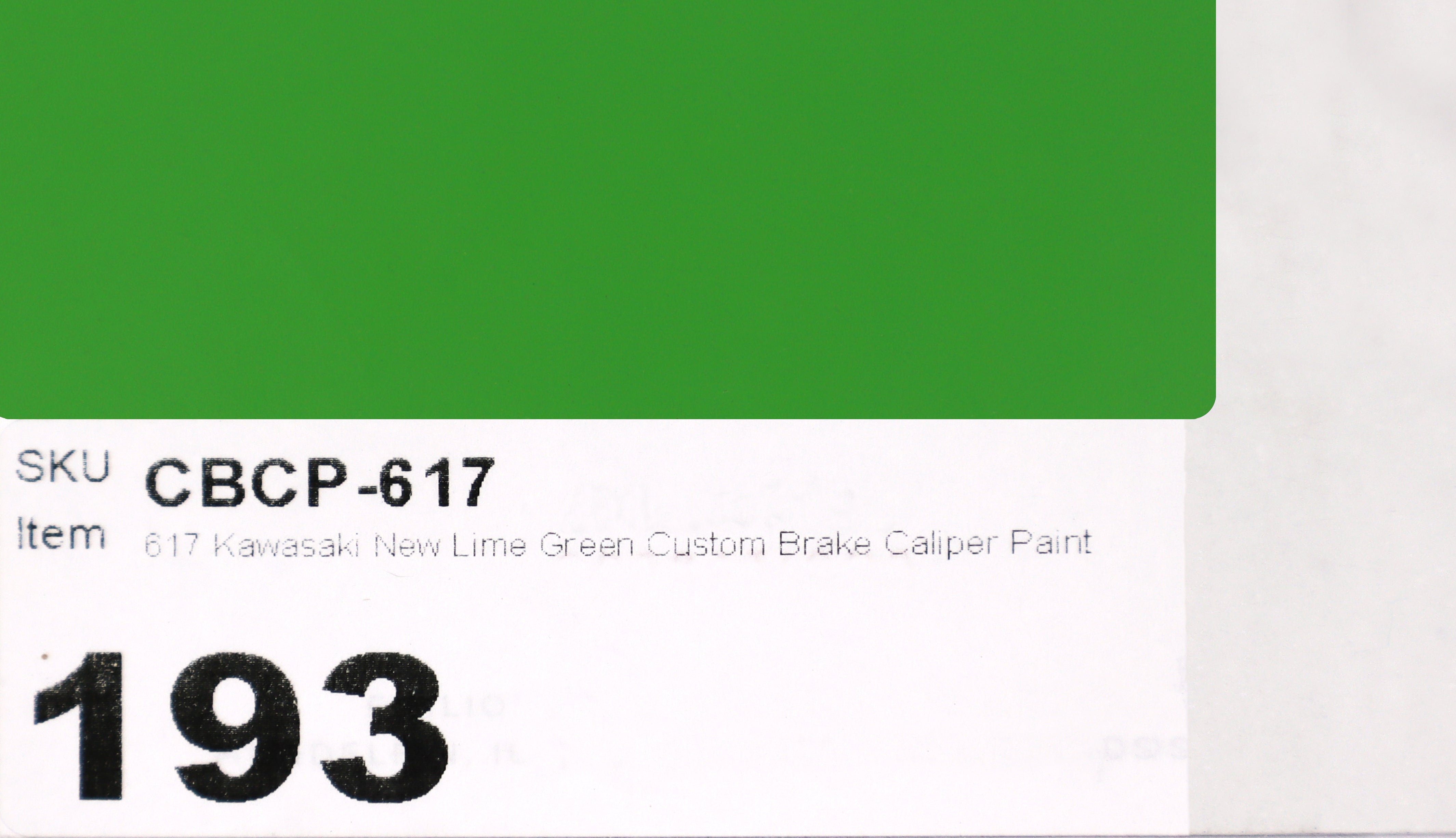 617 Kawasaki New Lime Green Custom Color Match Brake Caliper Paint