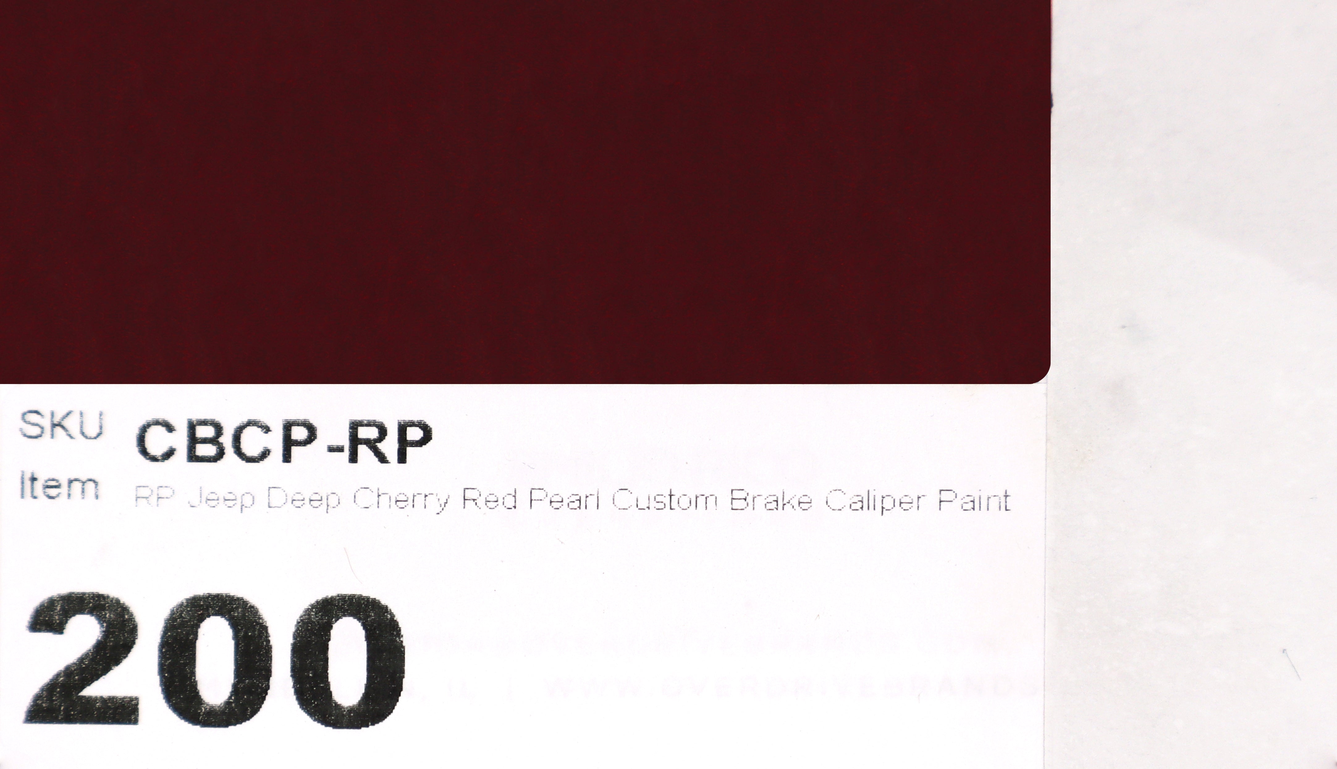 RP Jeep Deep Cherry Red Pearl Custom Brake Caliper Paint