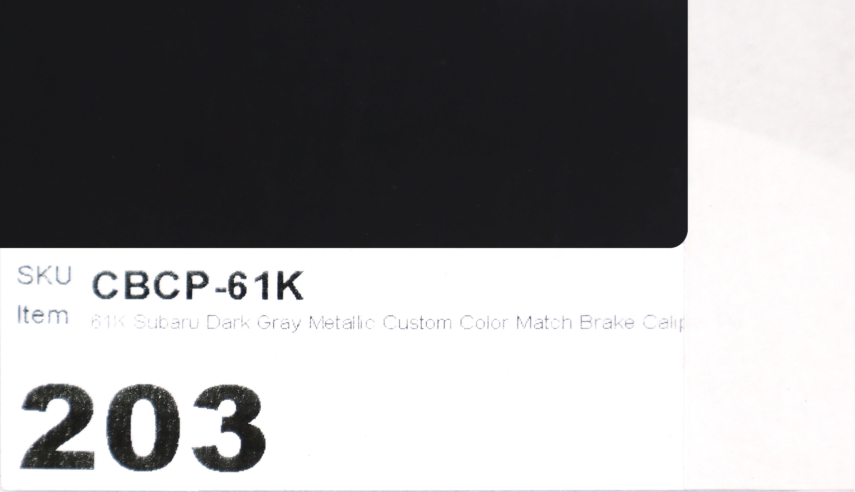 61K Subaru Dark Gray Metallic Custom Color Match Brake Caliper Paint