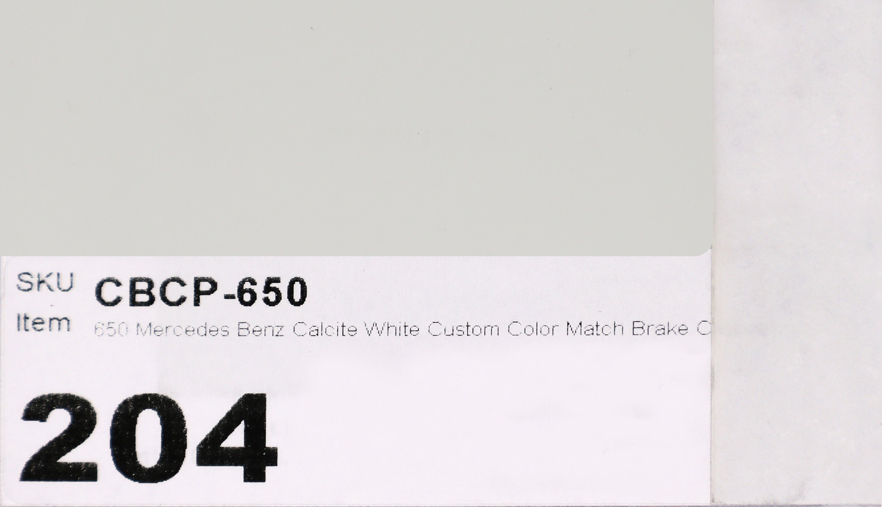 650 Mercedes Benz Calcite White Custom Color Match Brake Caliper Paint