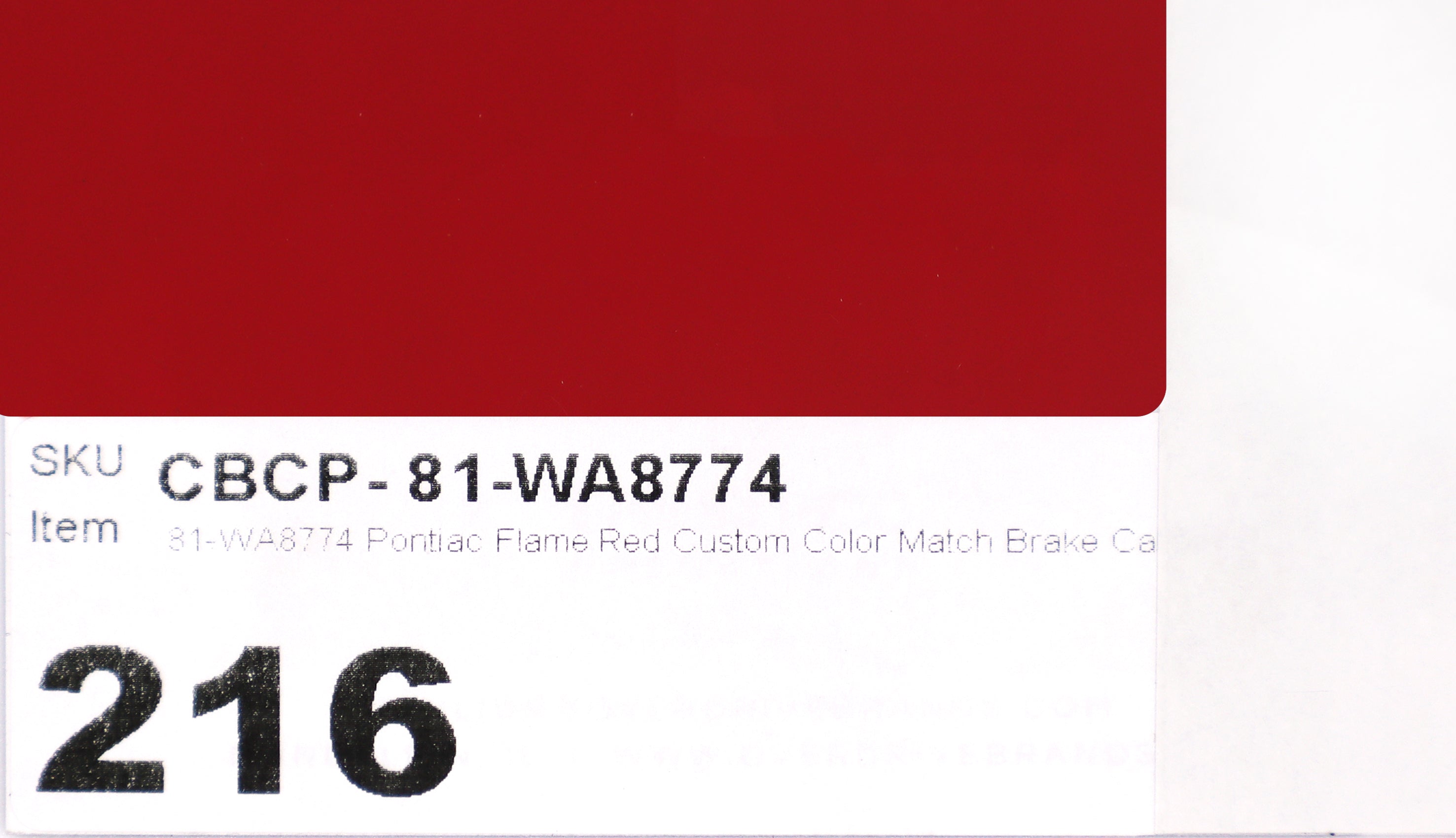 81-WA8774 Pontiac Flame Red Custom Color Match Brake Caliper Paint