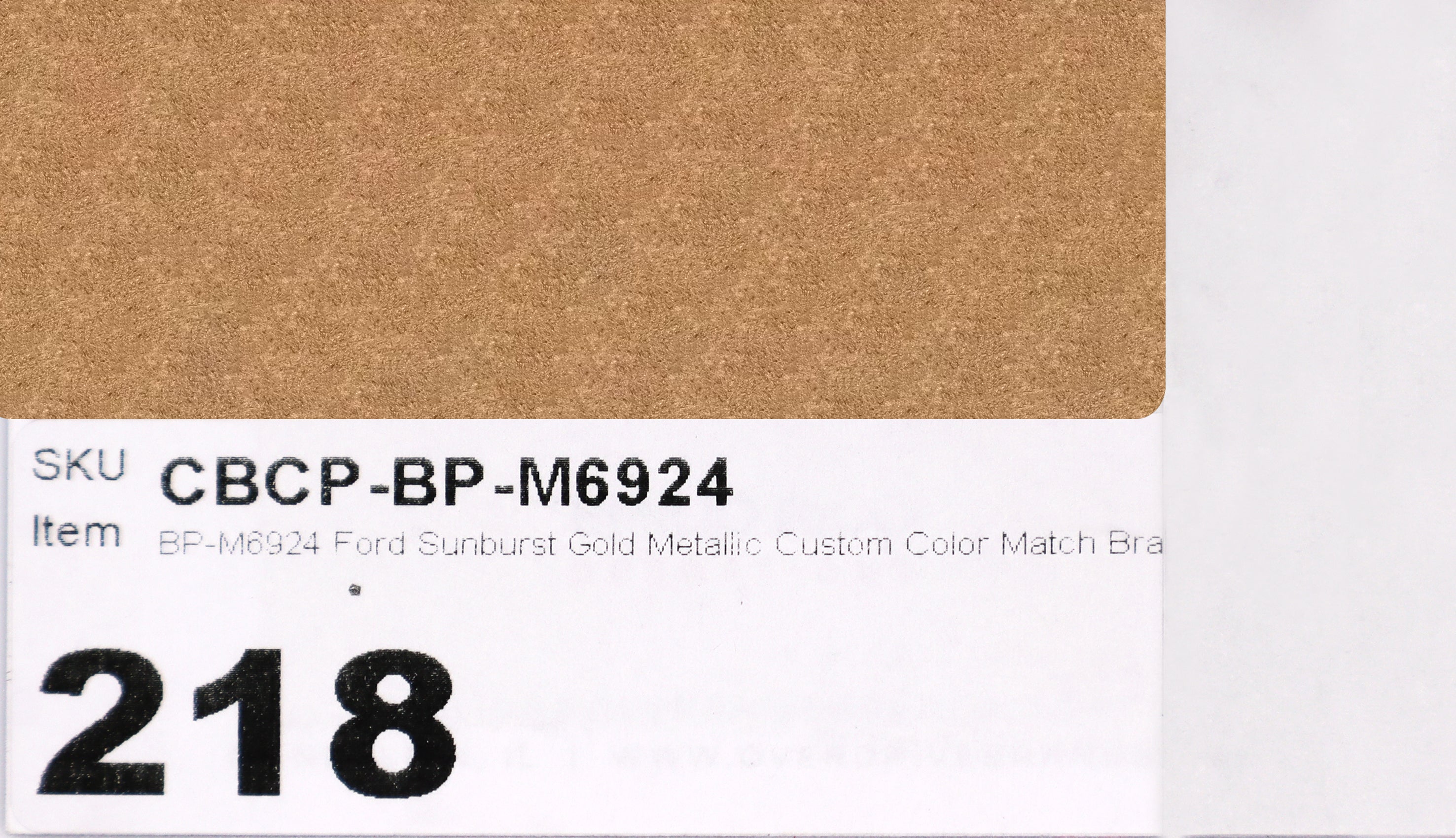 BP-M6924 Ford Sunburst Gold Metallic Custom Color Match Brake Caliper Paint