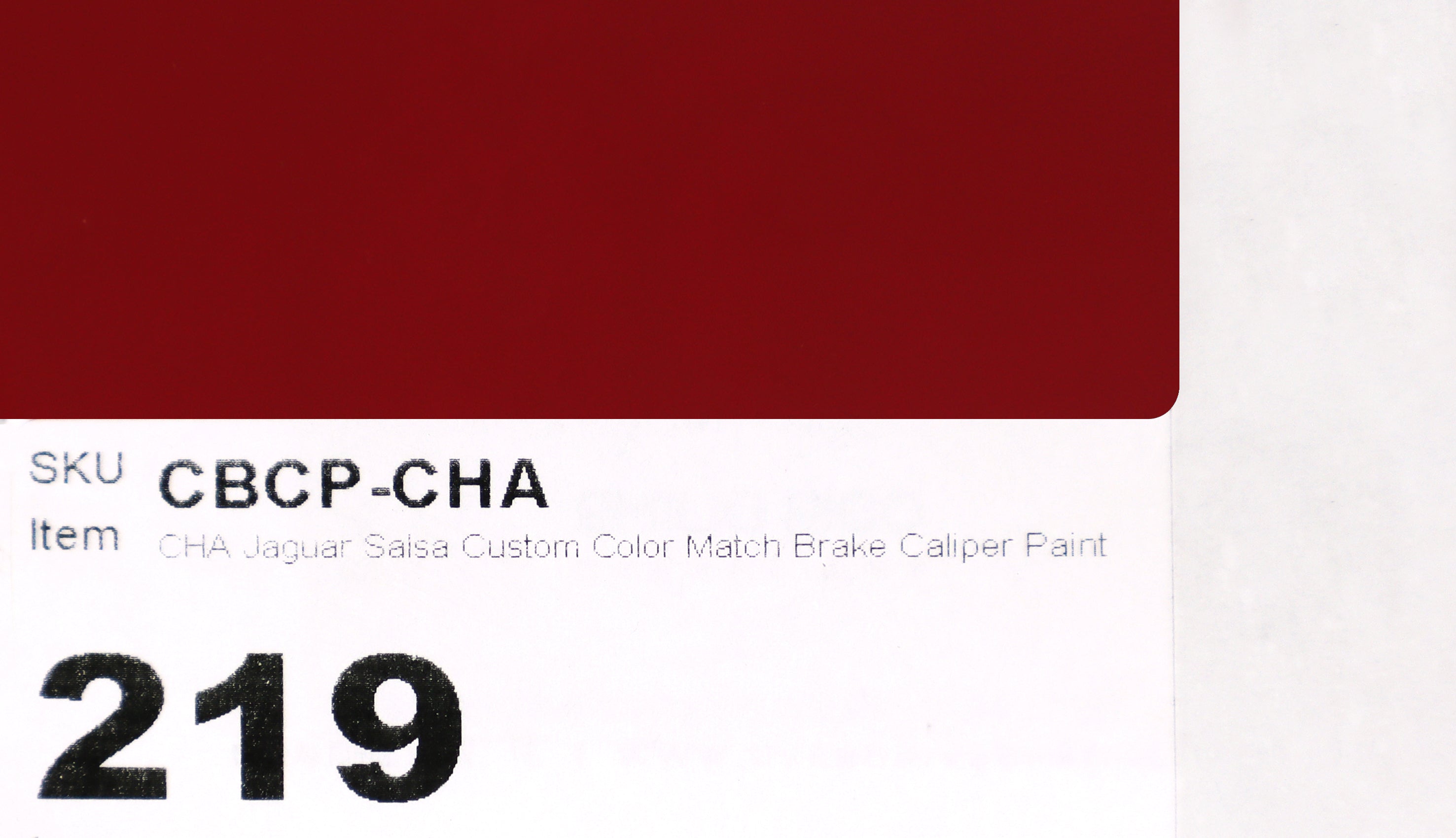 CHA Jaguar Salsa Custom Color Match Brake Caliper Paint