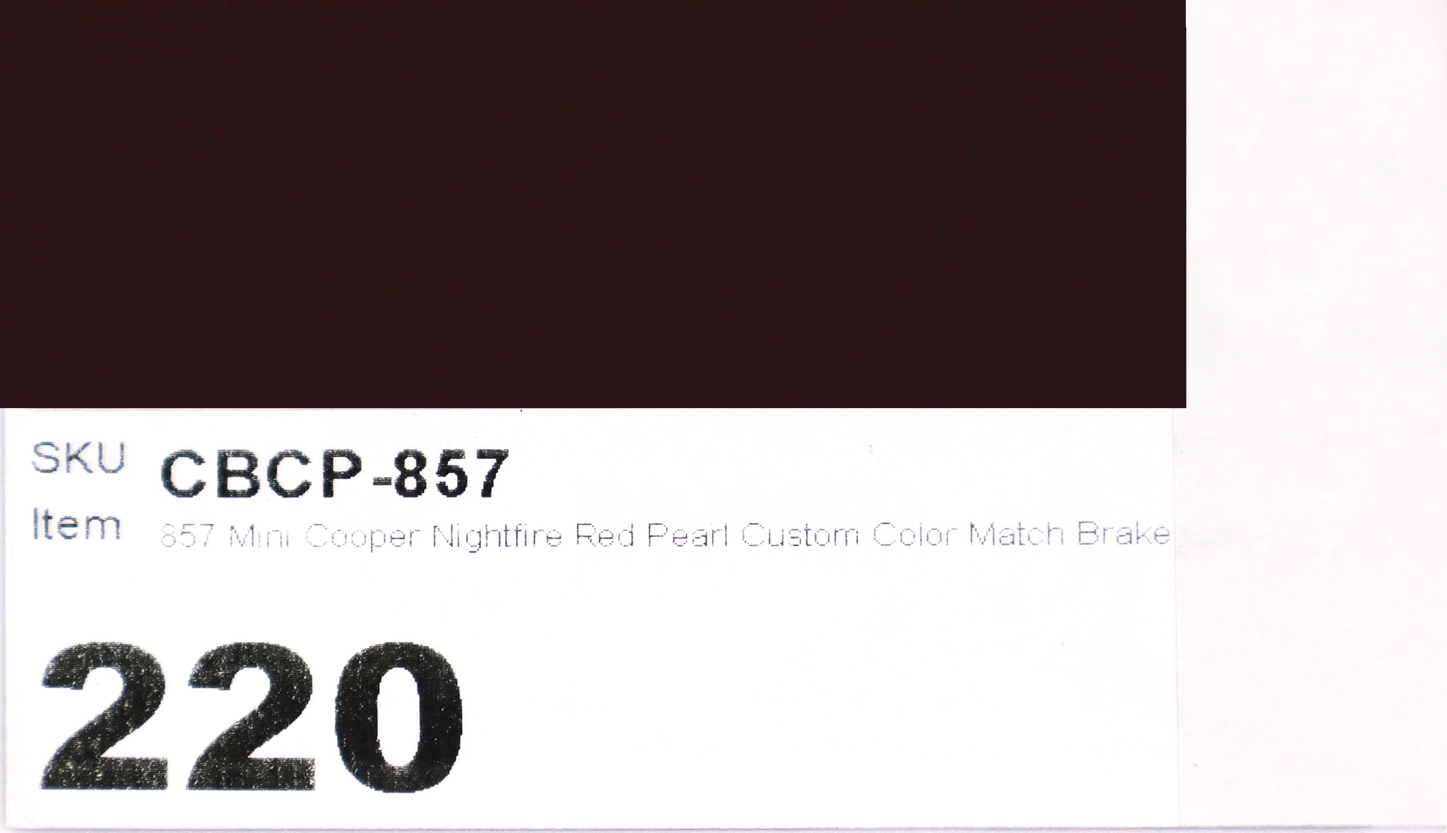 857 Mini Cooper Nightfire Red Pearl Custom Color Match Brake Caliper Paint